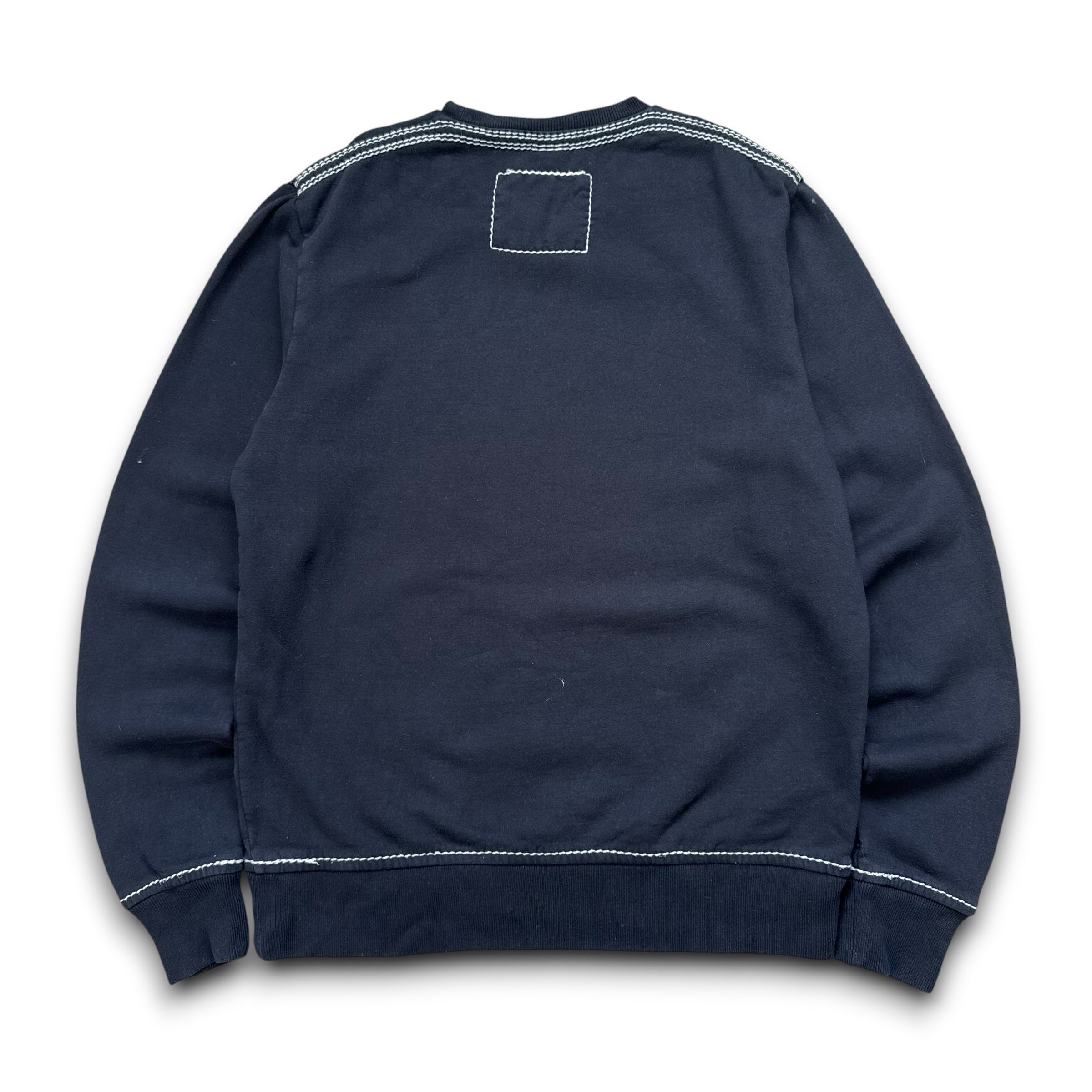 True religion 2000's contrast triple stitch pullover sweatshirt (M)