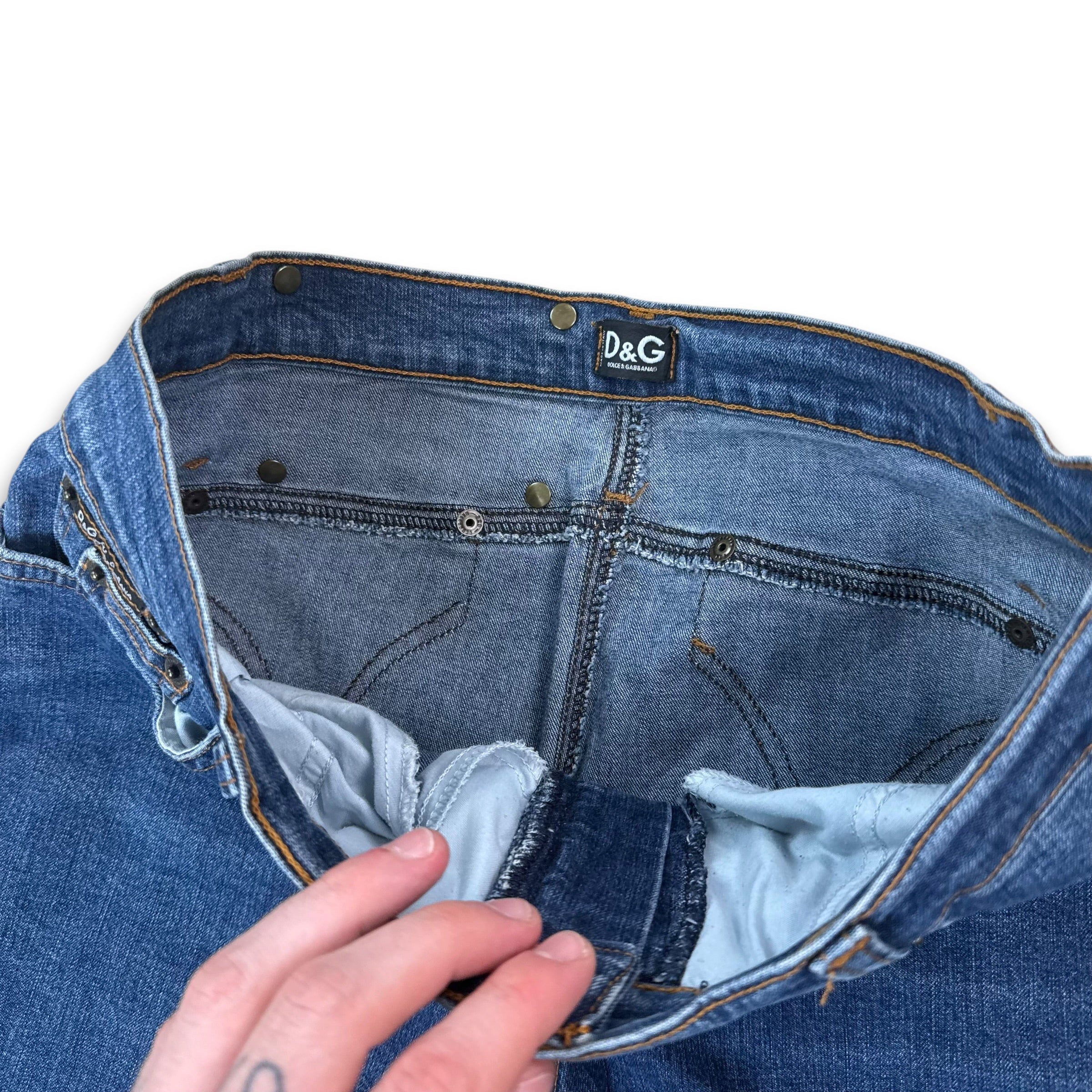 Dolce and gabbana 2000's fitted denim flare jeans (S)