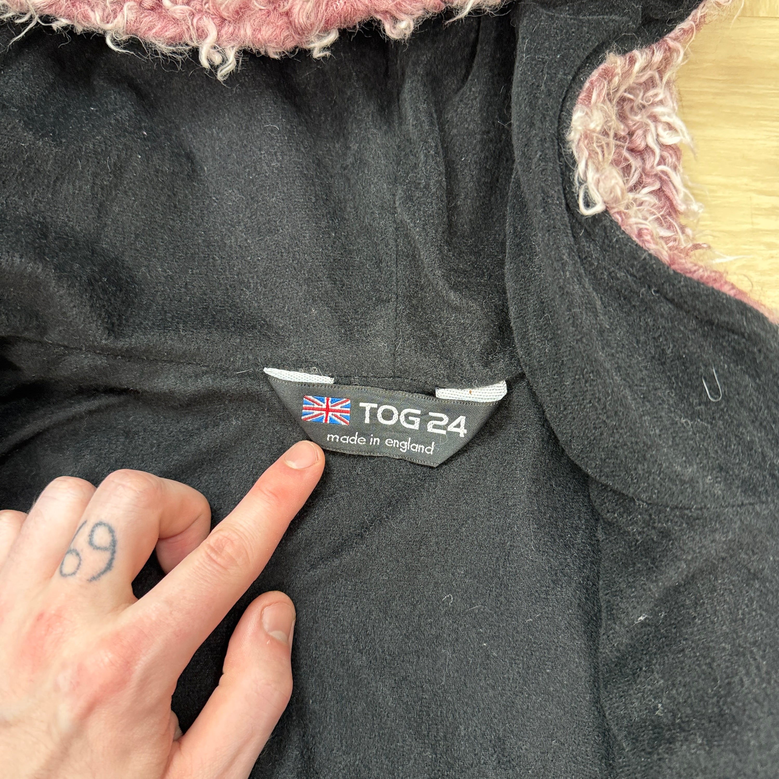 Tog24 1990's modacrylic faux fur yeti fleece jacket (S)