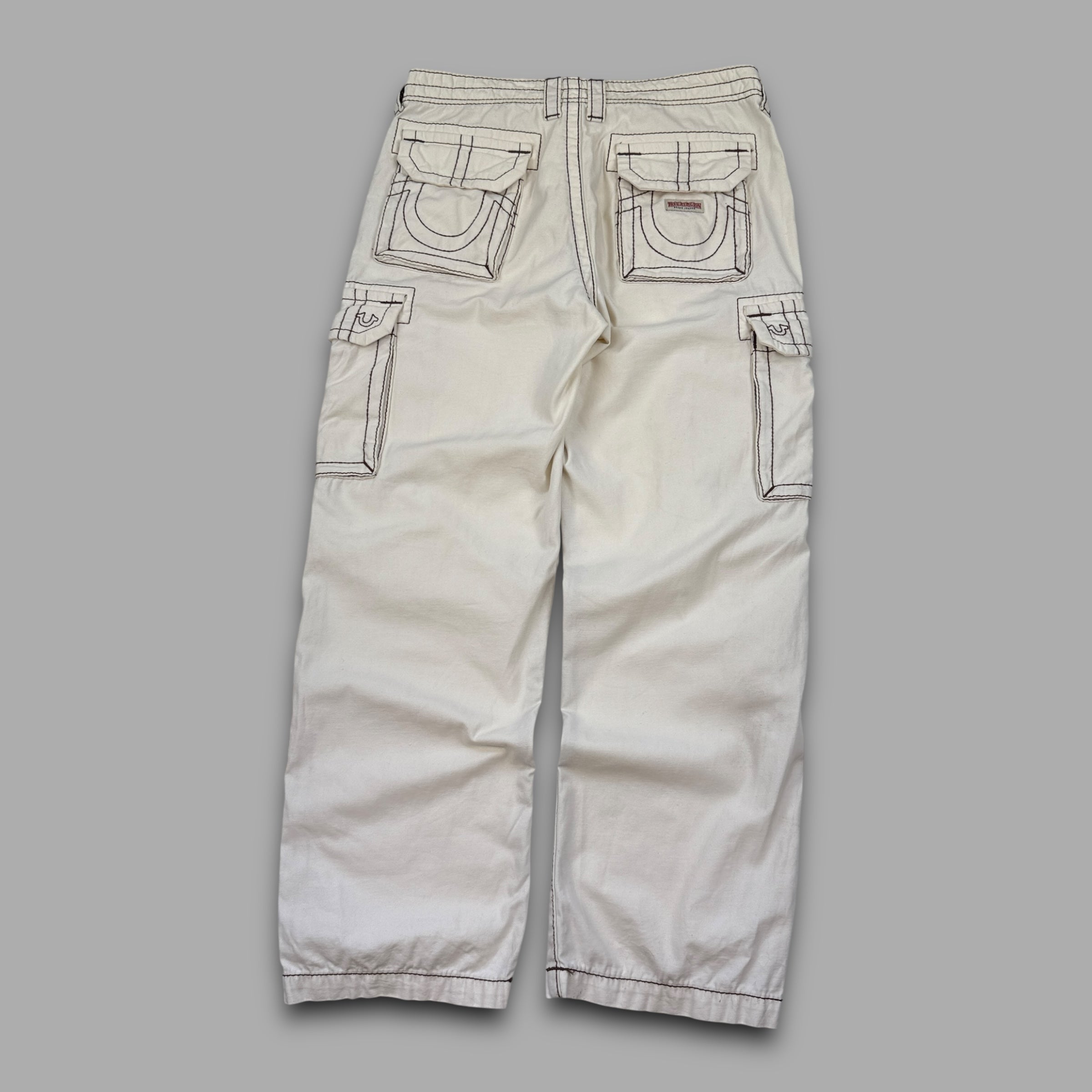 True religion 2000's straight leg contrast stitch jeans (S)