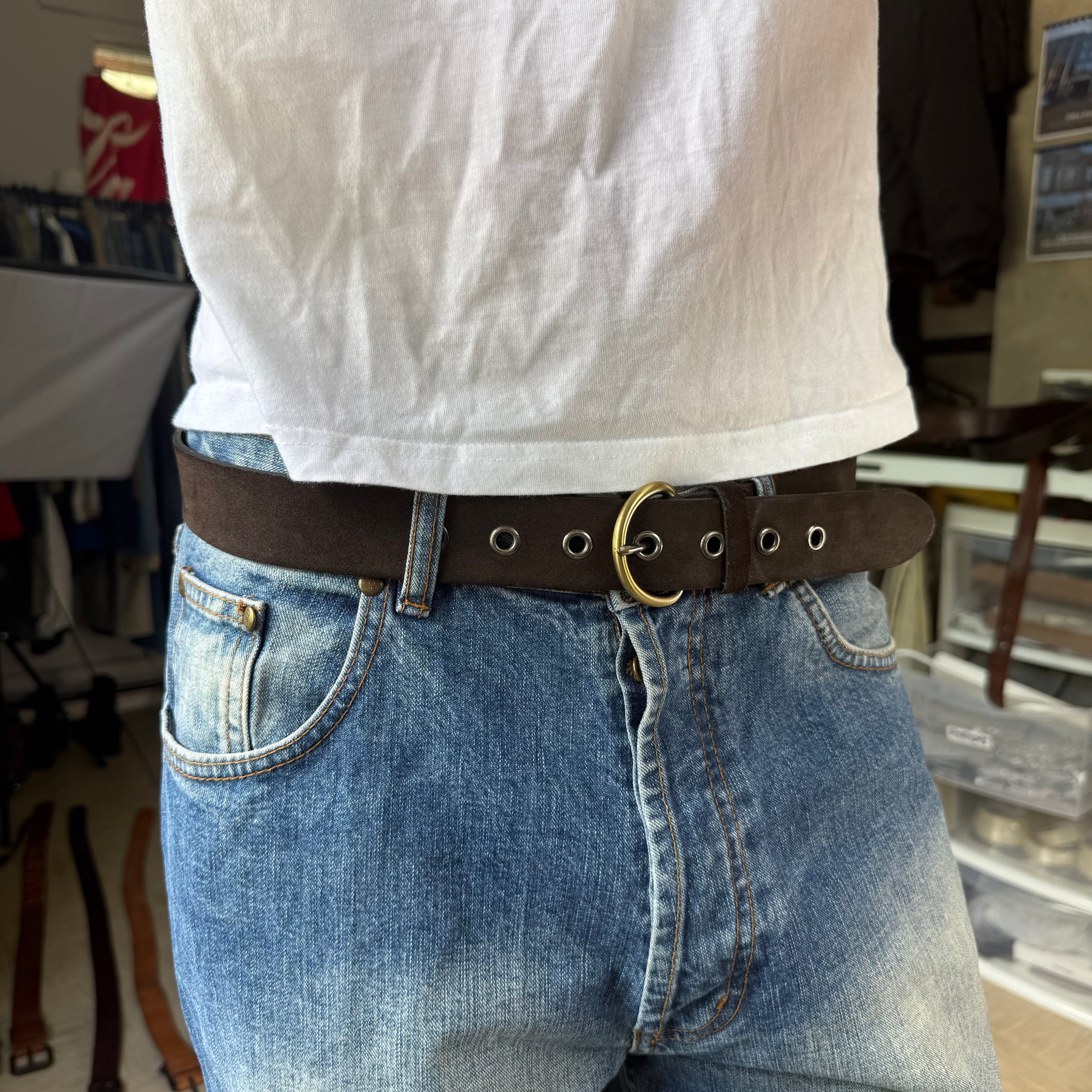 Next 2000's brown leather belt (OS)