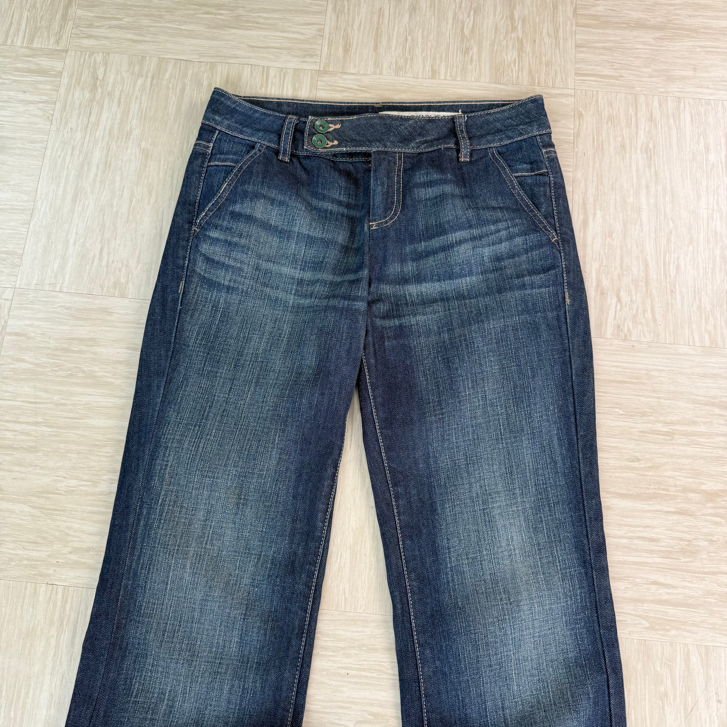 DKNY 2000's dark denim relaxed bootcut jeans (S)