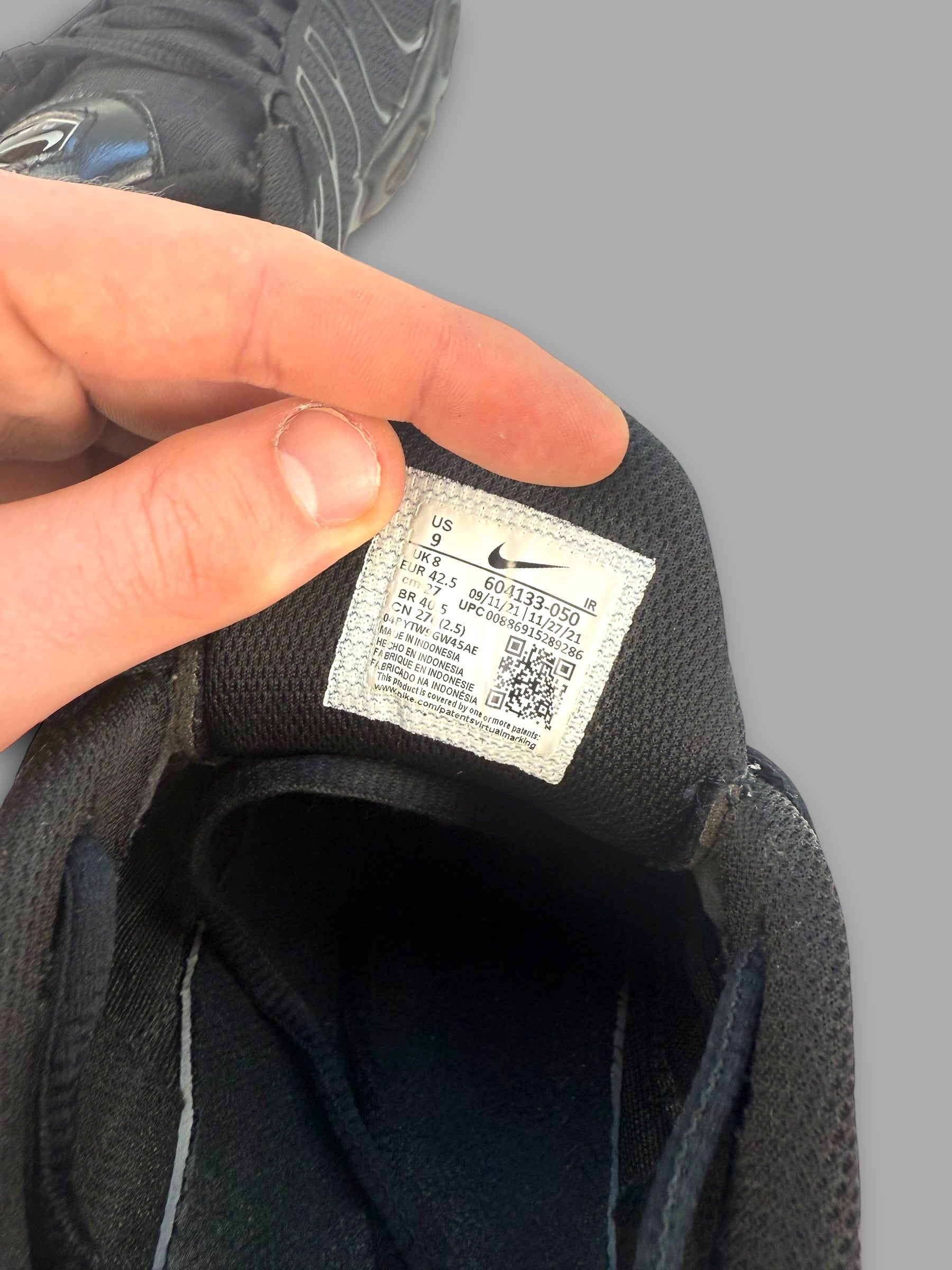 Nike airmax plus TN 'triple black' 2021 (UK8)