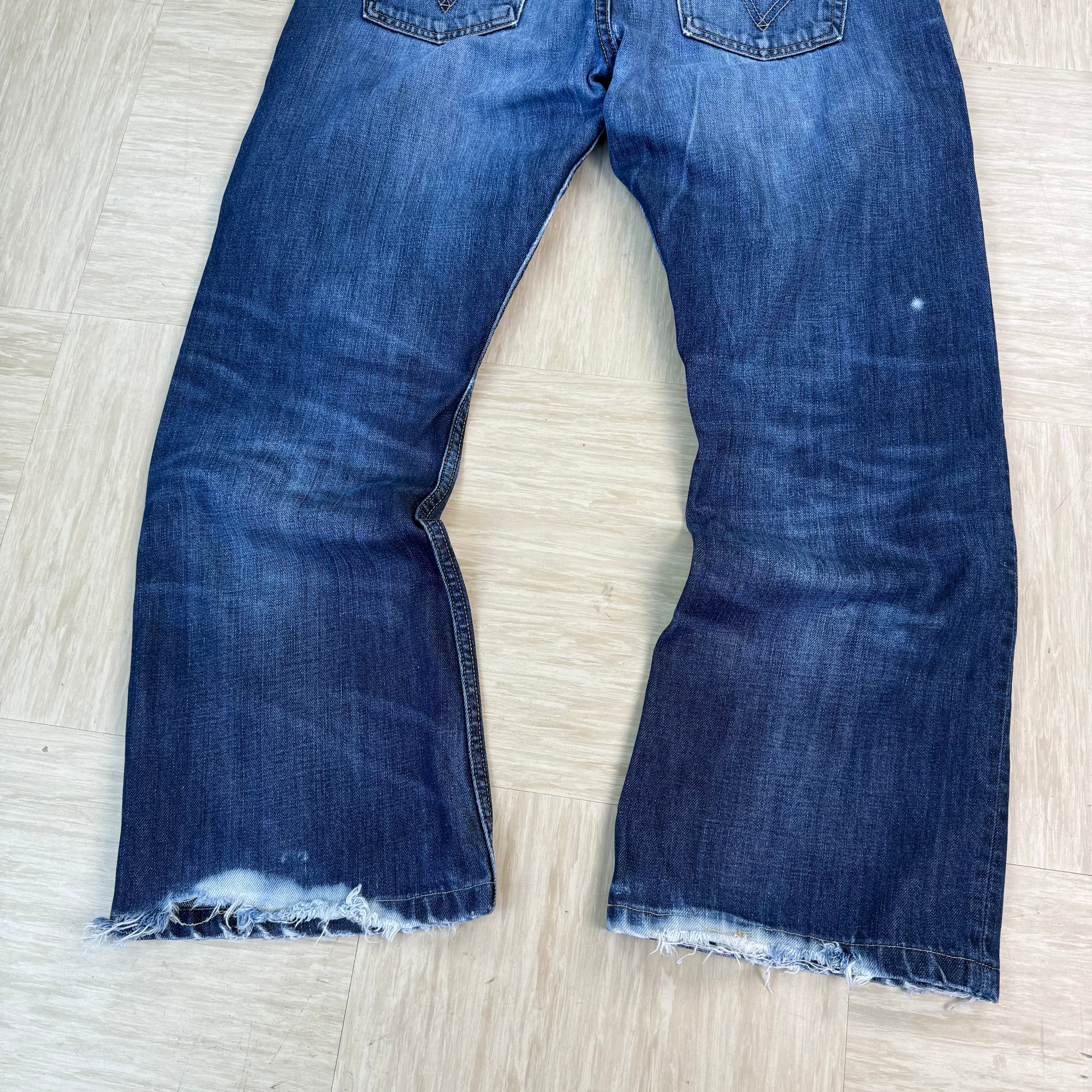 Levi's 512 2000's distressed denim bootcut jeans (S)