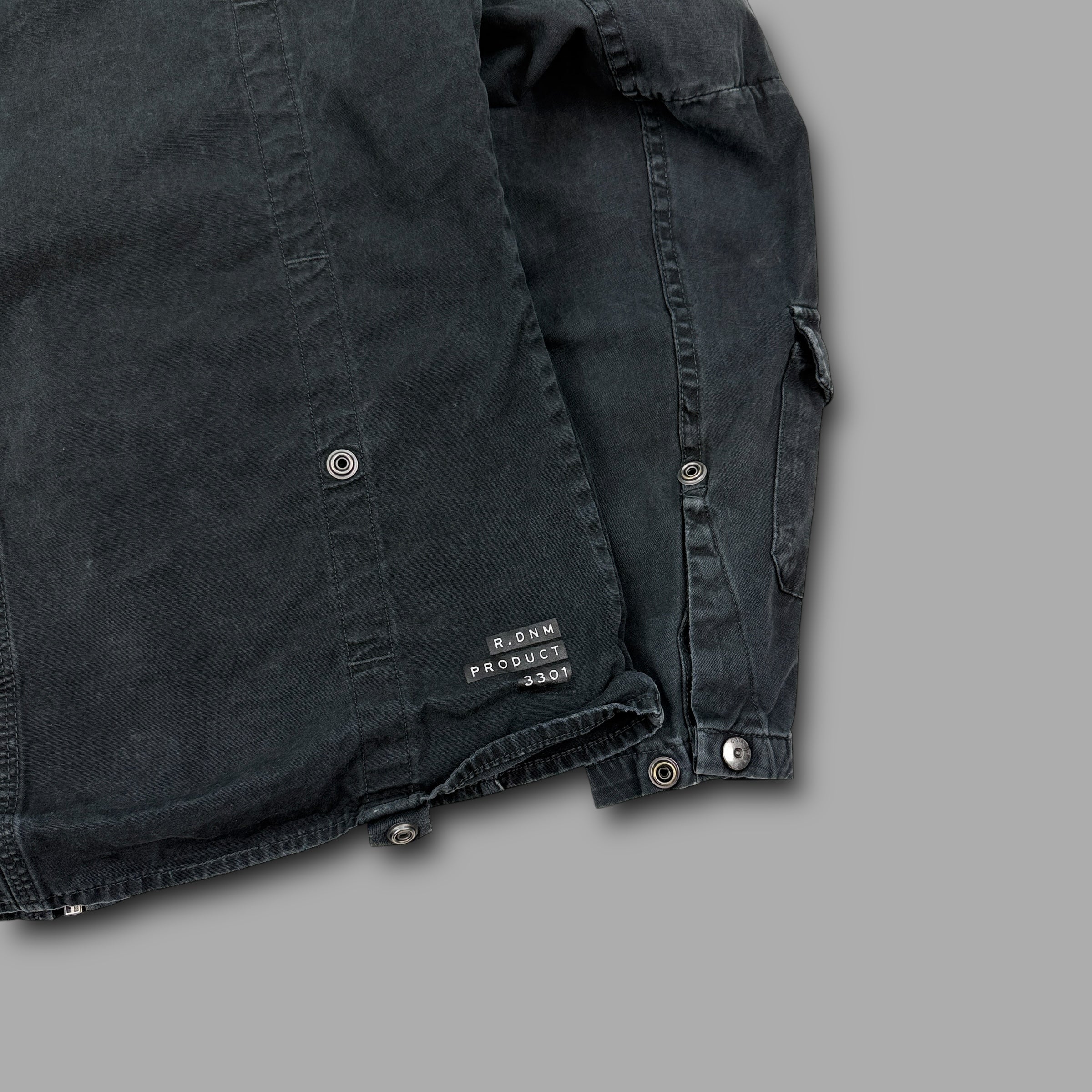 Gstar RAW 2000's technical multi-pocket hooded military jacket (L)