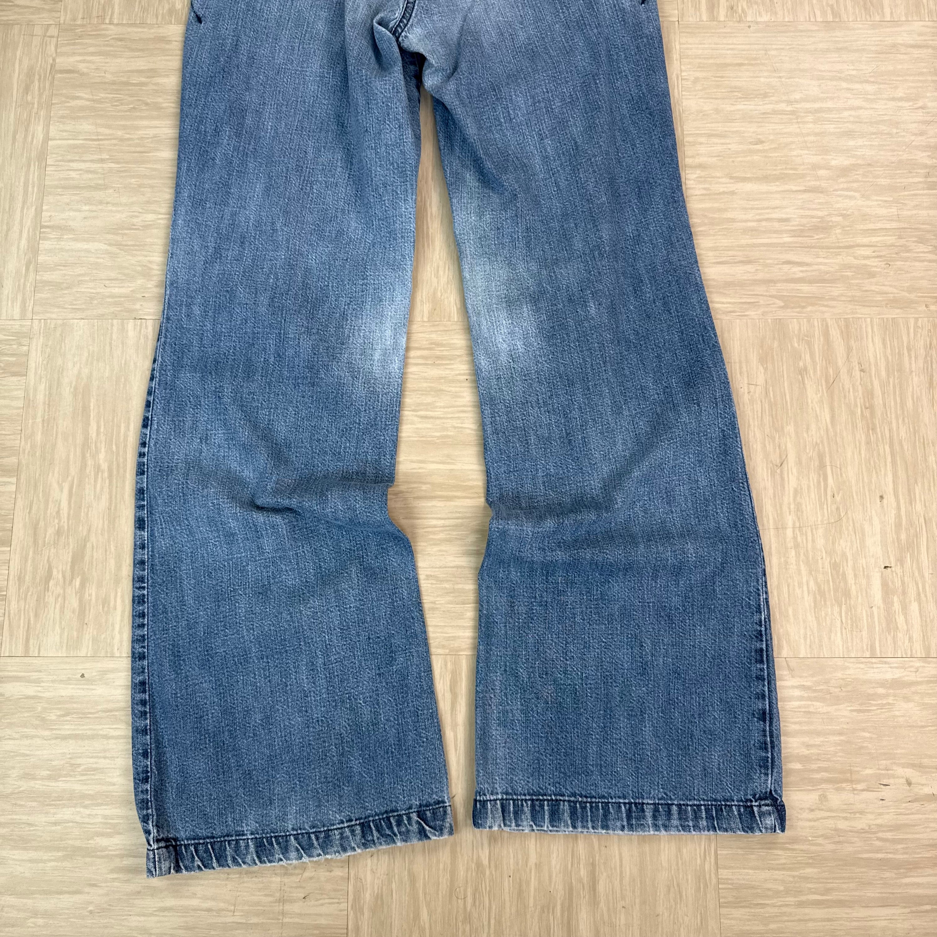 Diesel 2000's faded low waisted denim bootcut jeans (S)