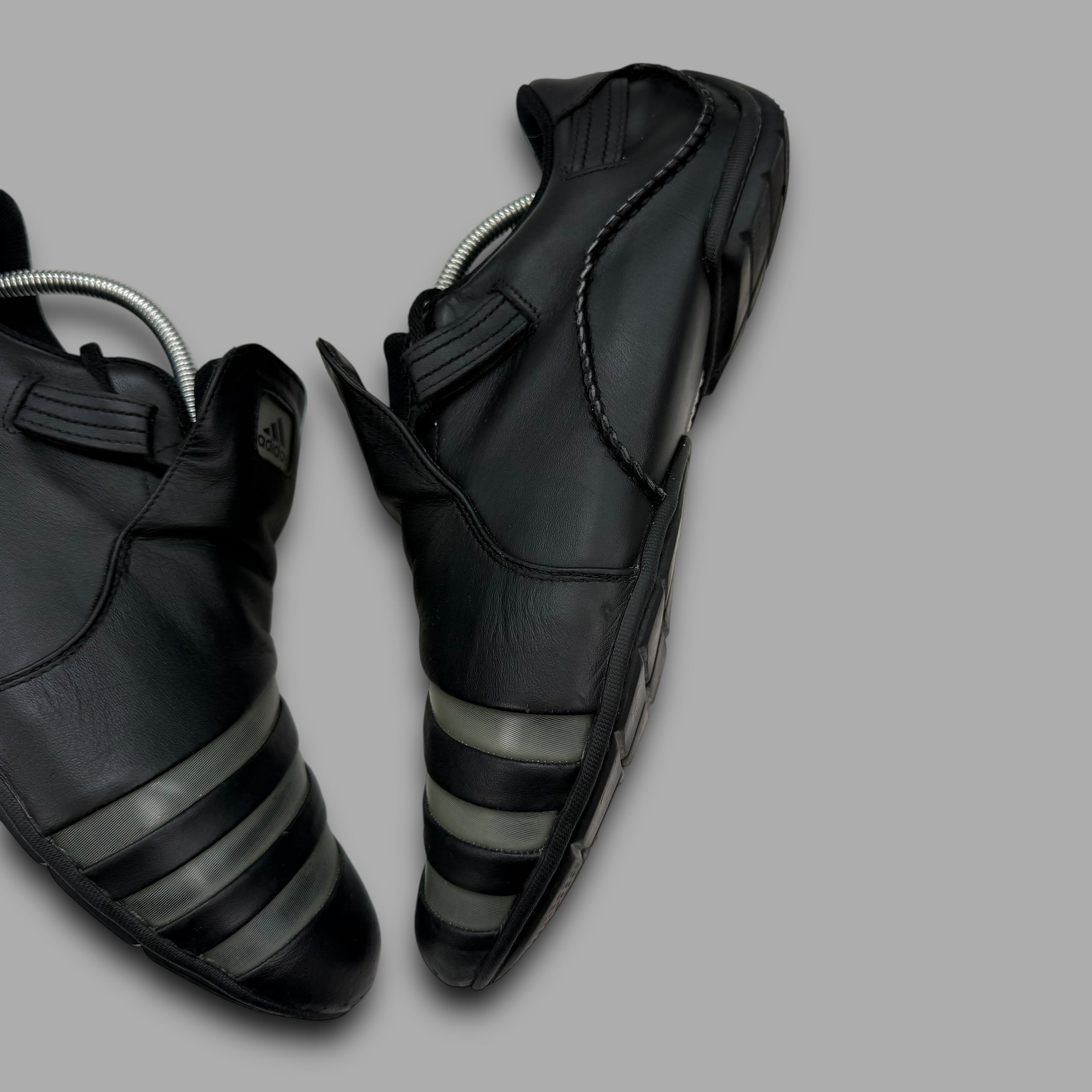 Adidas mactelo 2009 leather 'triple black' slip on (UK10.5)