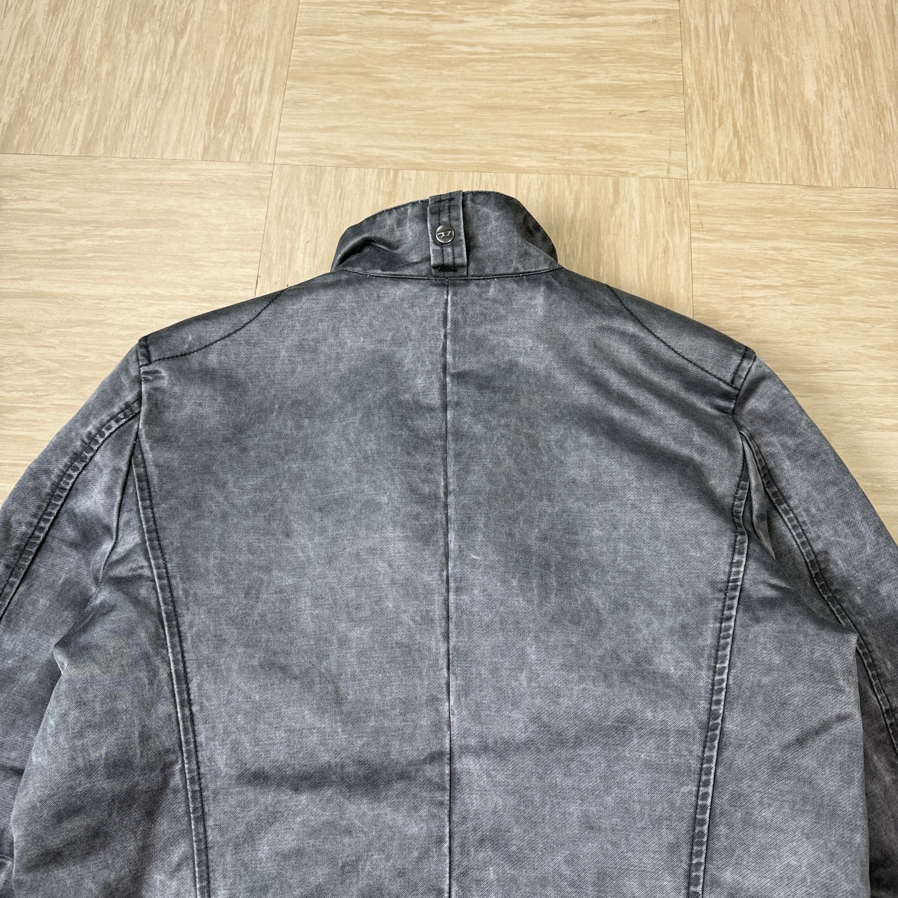Diesel 2000's cropped high collar 3D cargo pocket jacket (M) wms