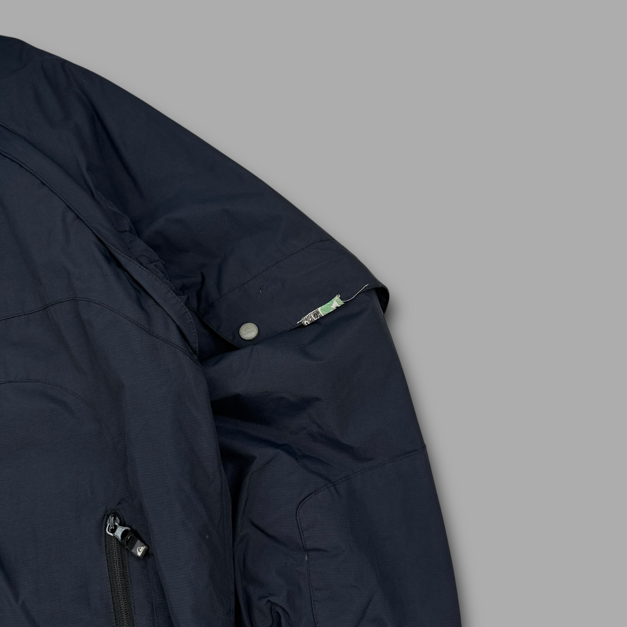 Quiksilver 2000's technical asymmetrical zip compass ski jacket (M)