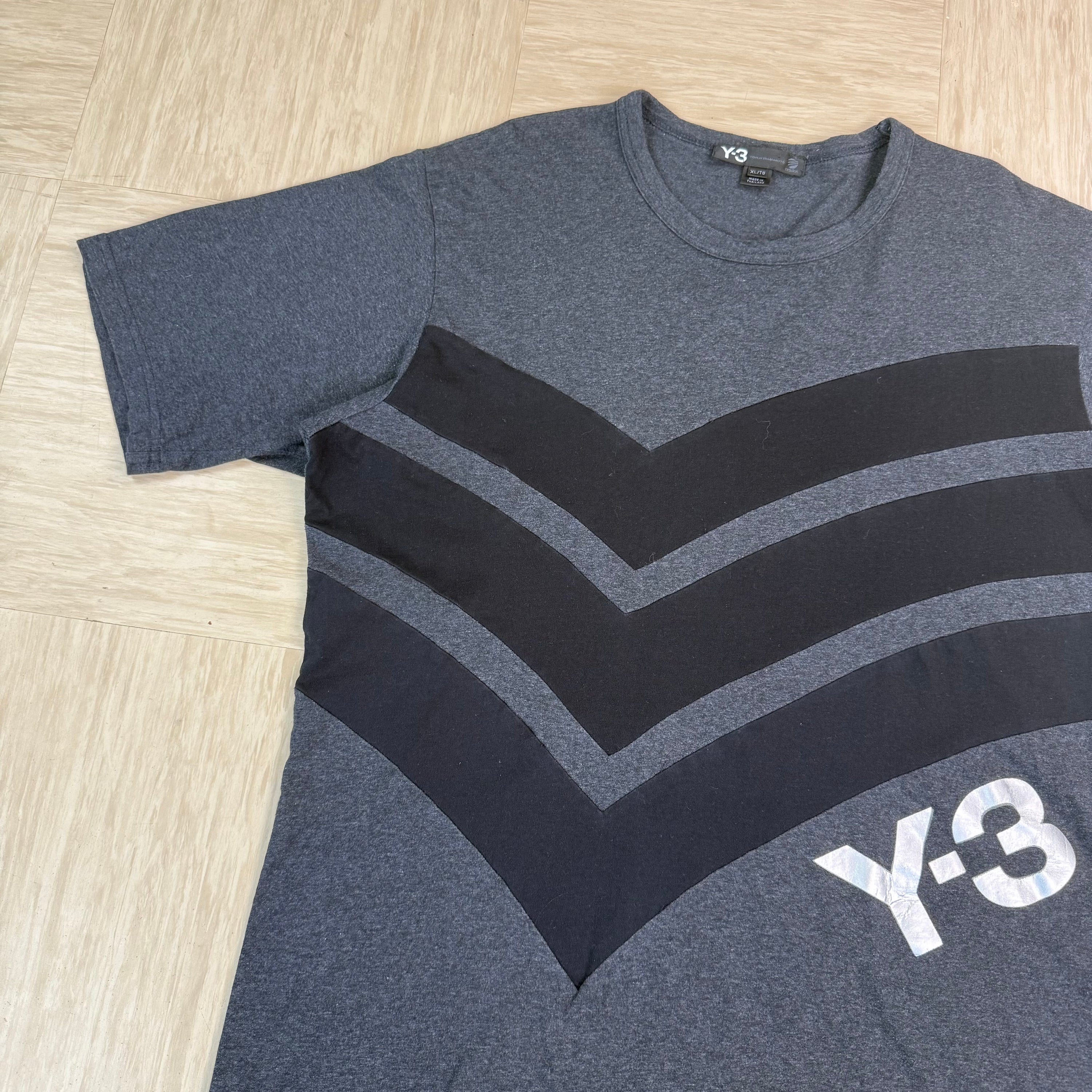 Adidas x Yohji Yamamoto 2015 graphic panelled Y3 tshirt (XL)