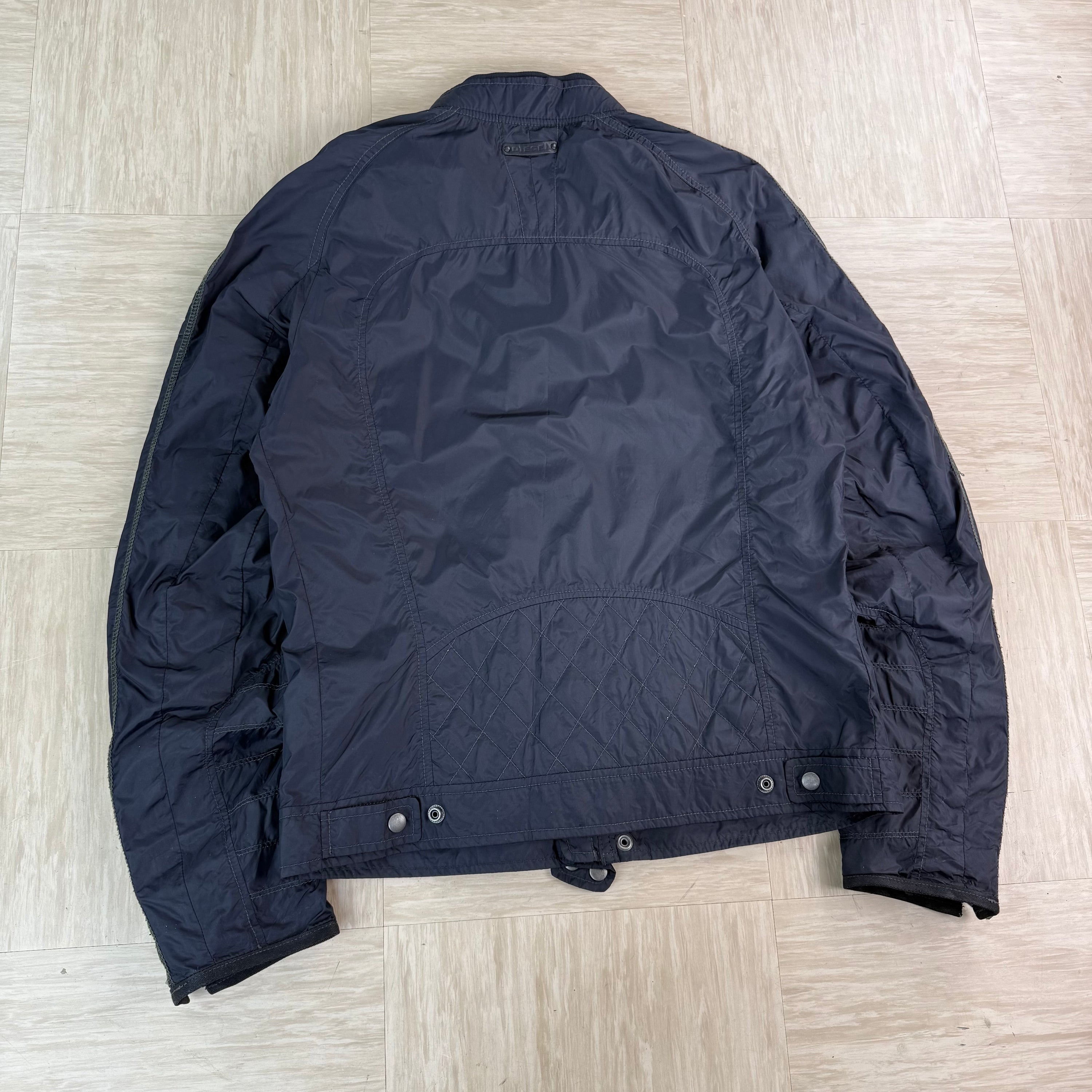 Diesel 2000's technical nylon multi-pocket biker jacket (M)