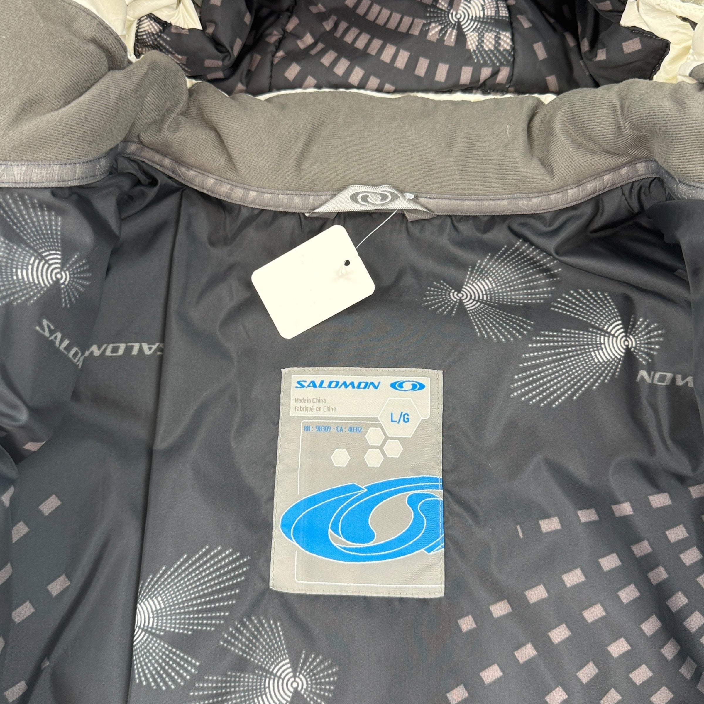 Salomon 2000's technical downfilled vented puffer ski jacket (L) wms