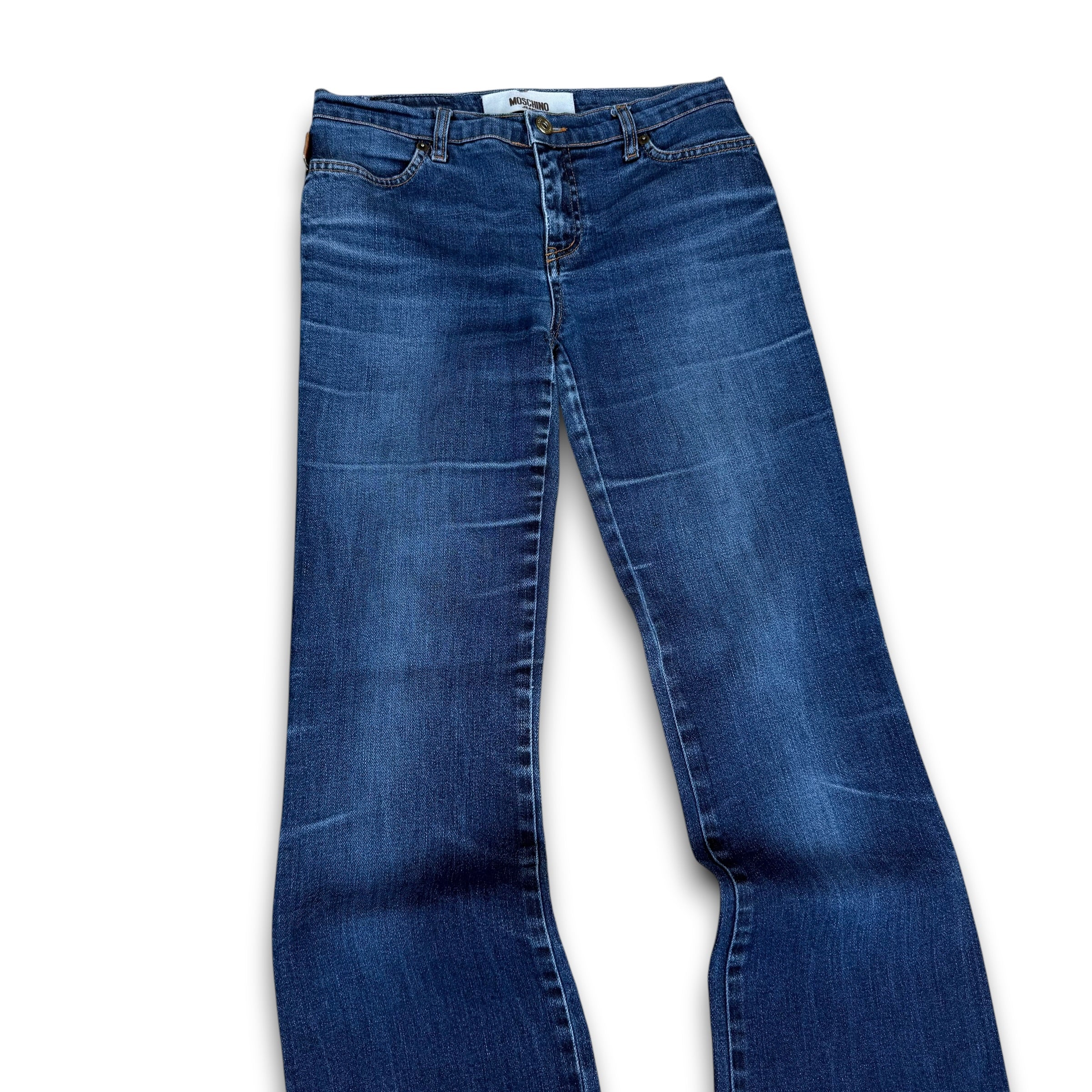 Moschino 2000's low waisted fitted denim bootcut jeans (S)