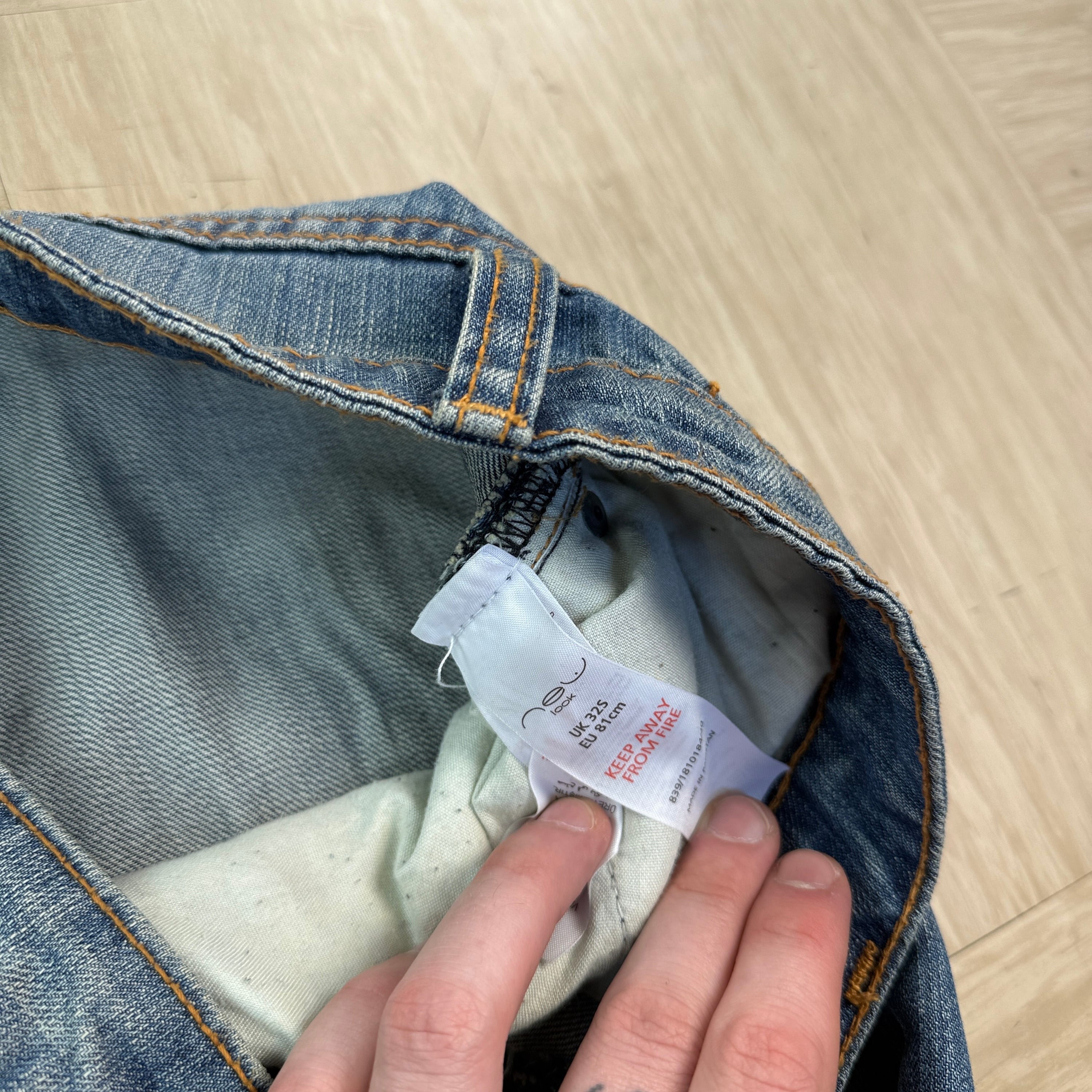 New look 2000's vintage baggy denim bootcut jeans (S)