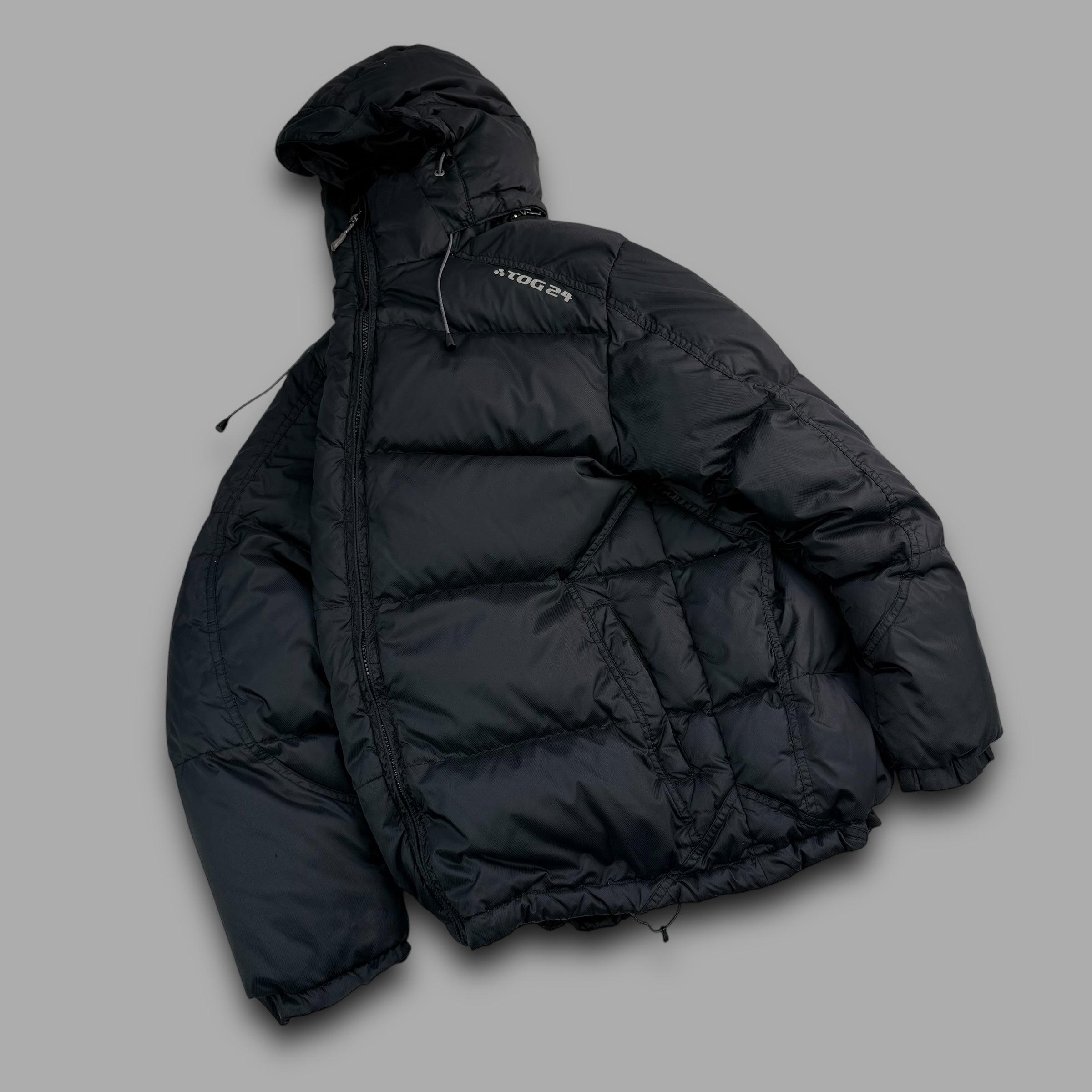 Tog24 2000's technical paneled downfilled puffer jacket (S)