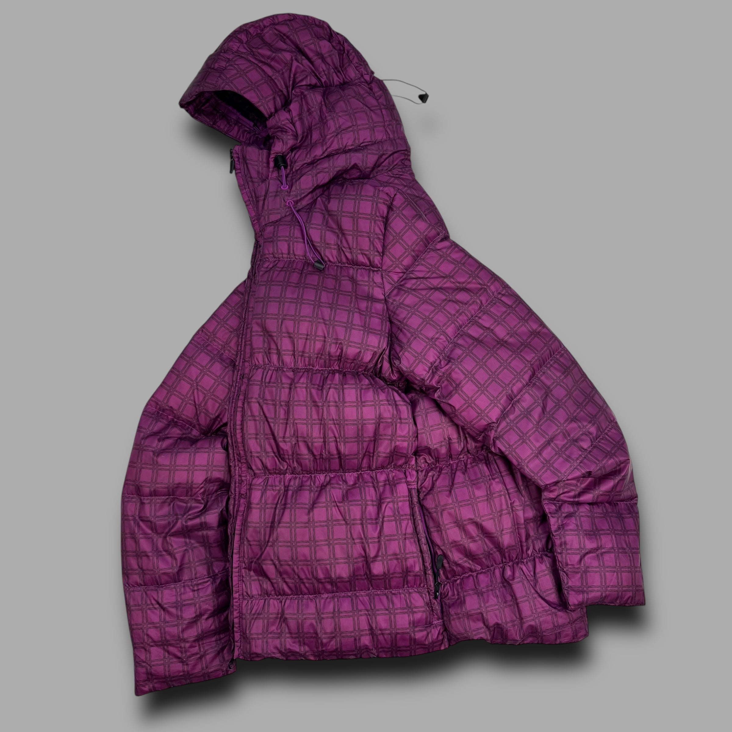Nike 2000's technical plaid downfilled puffer jacket (M)