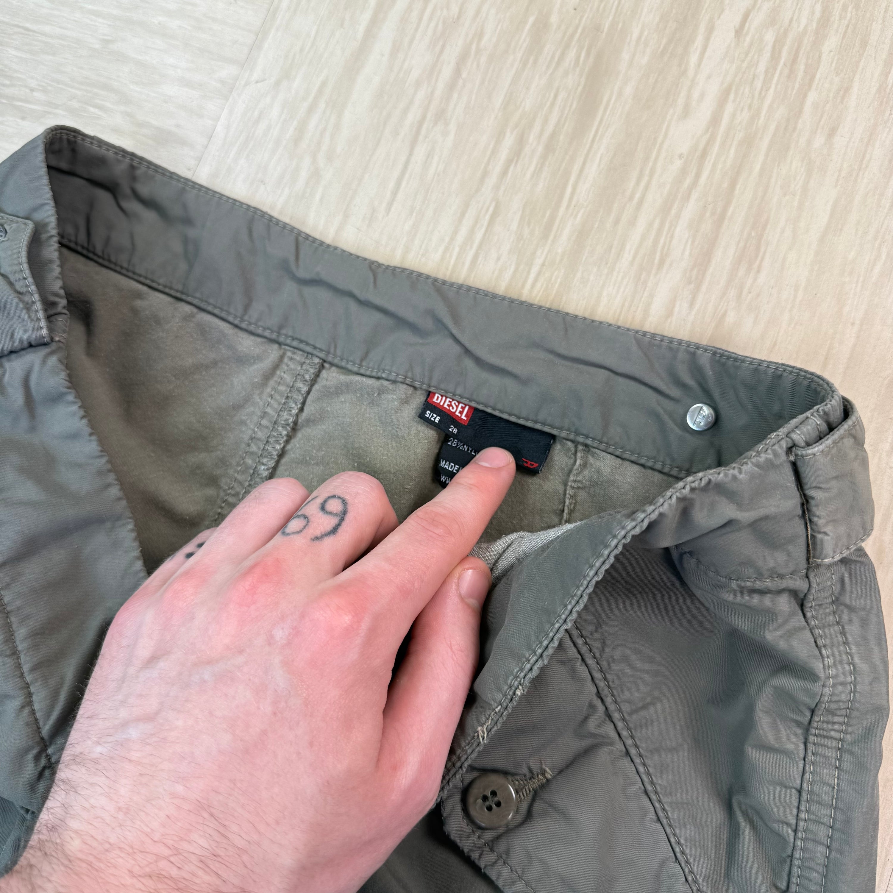 Diesel 2000's technical nylon baggy bottoms (S)