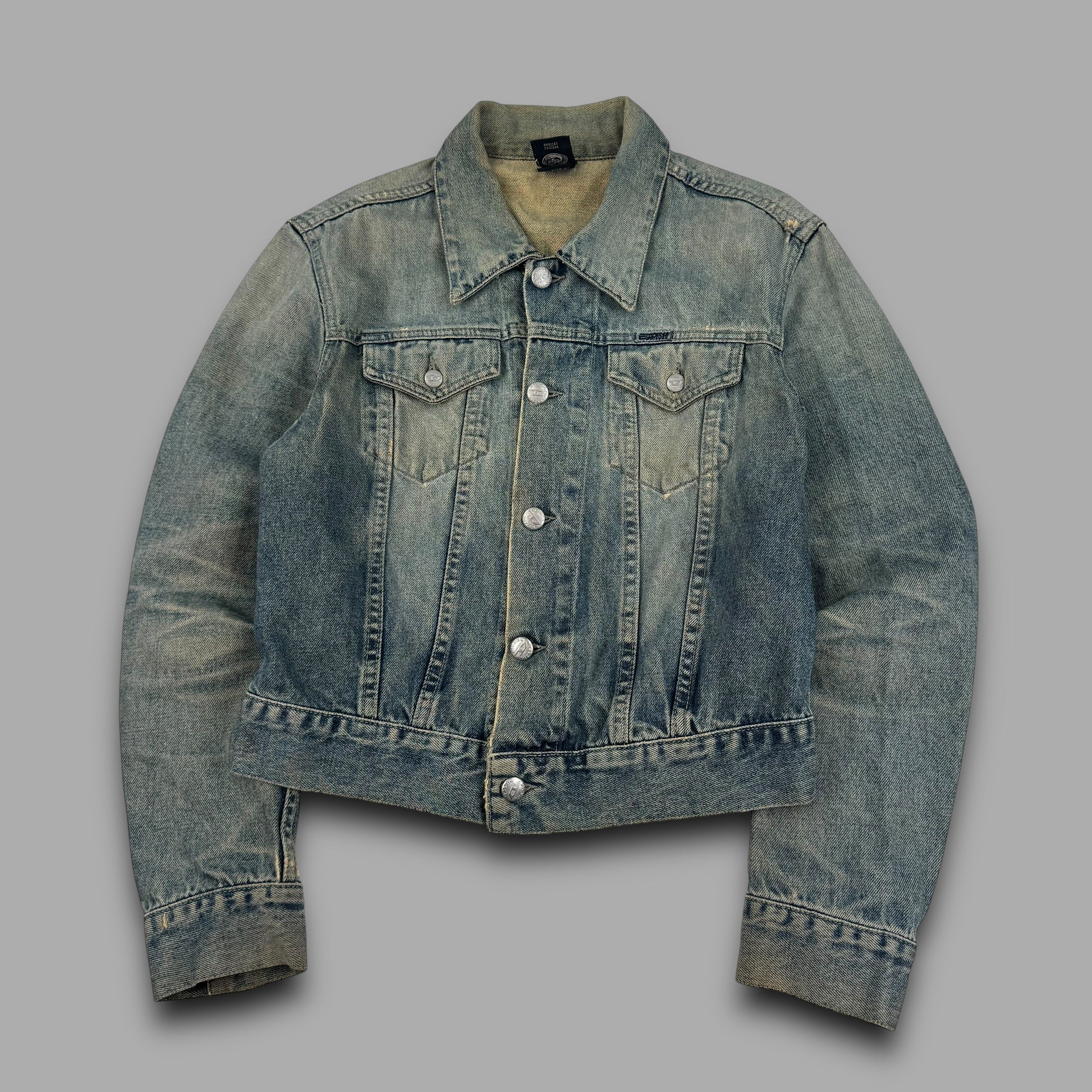 Diesel 2000's button up cropped faded denim jacket (S) wms