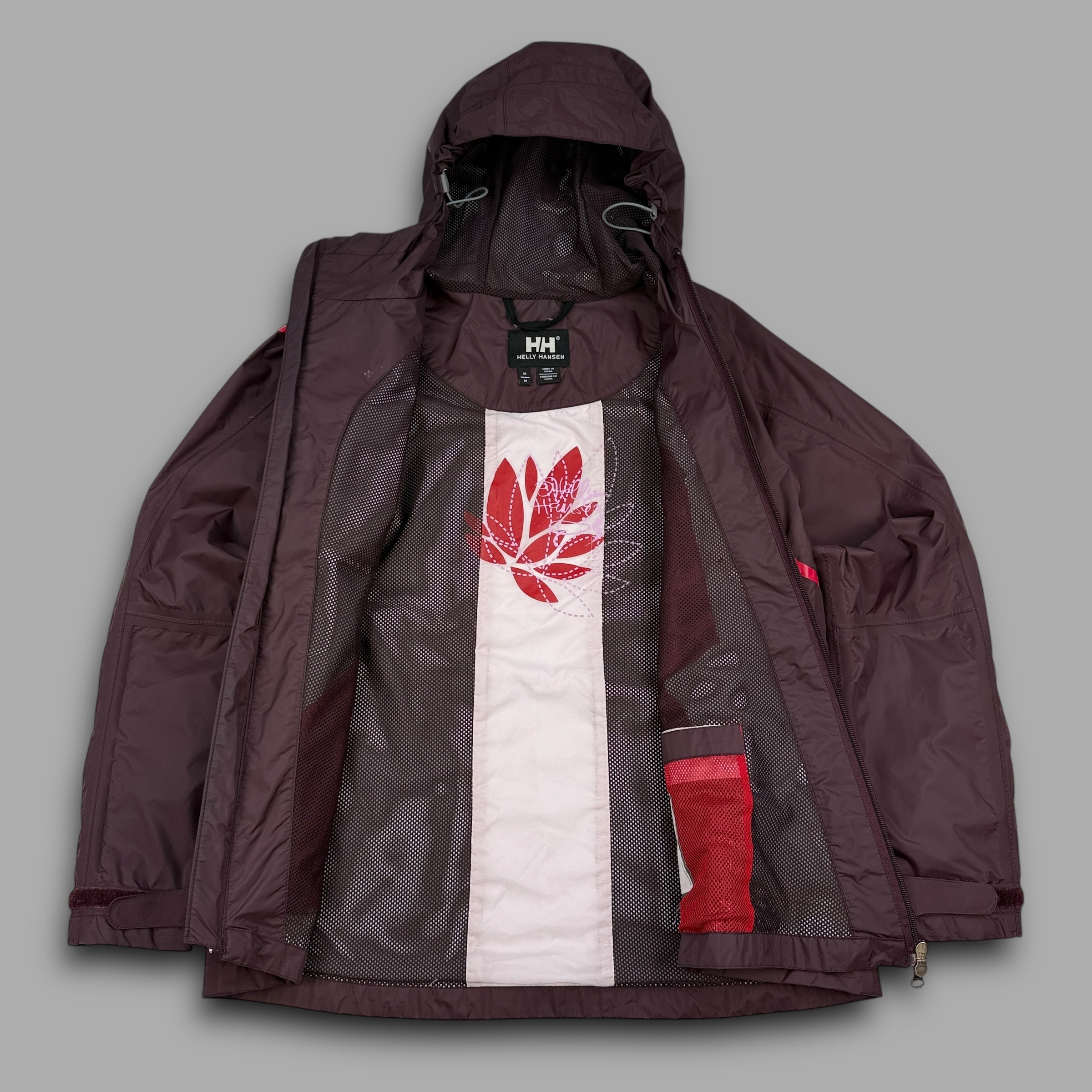 Helly Hansen 2000's technical hooded rain jacket with asymmetrical zip (M) wms