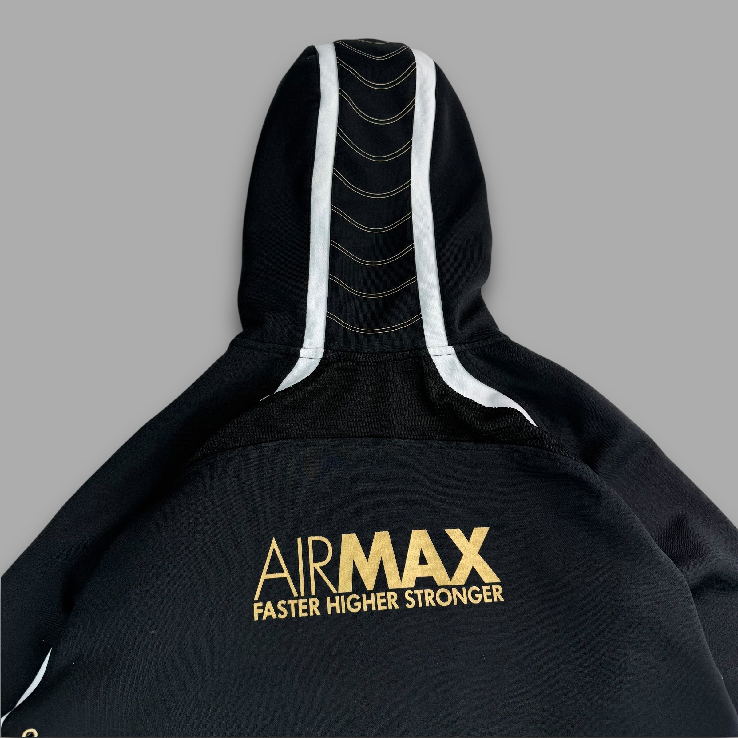 Nike 2000's airmax 'faster higher stronger' zip up hoodie (S)