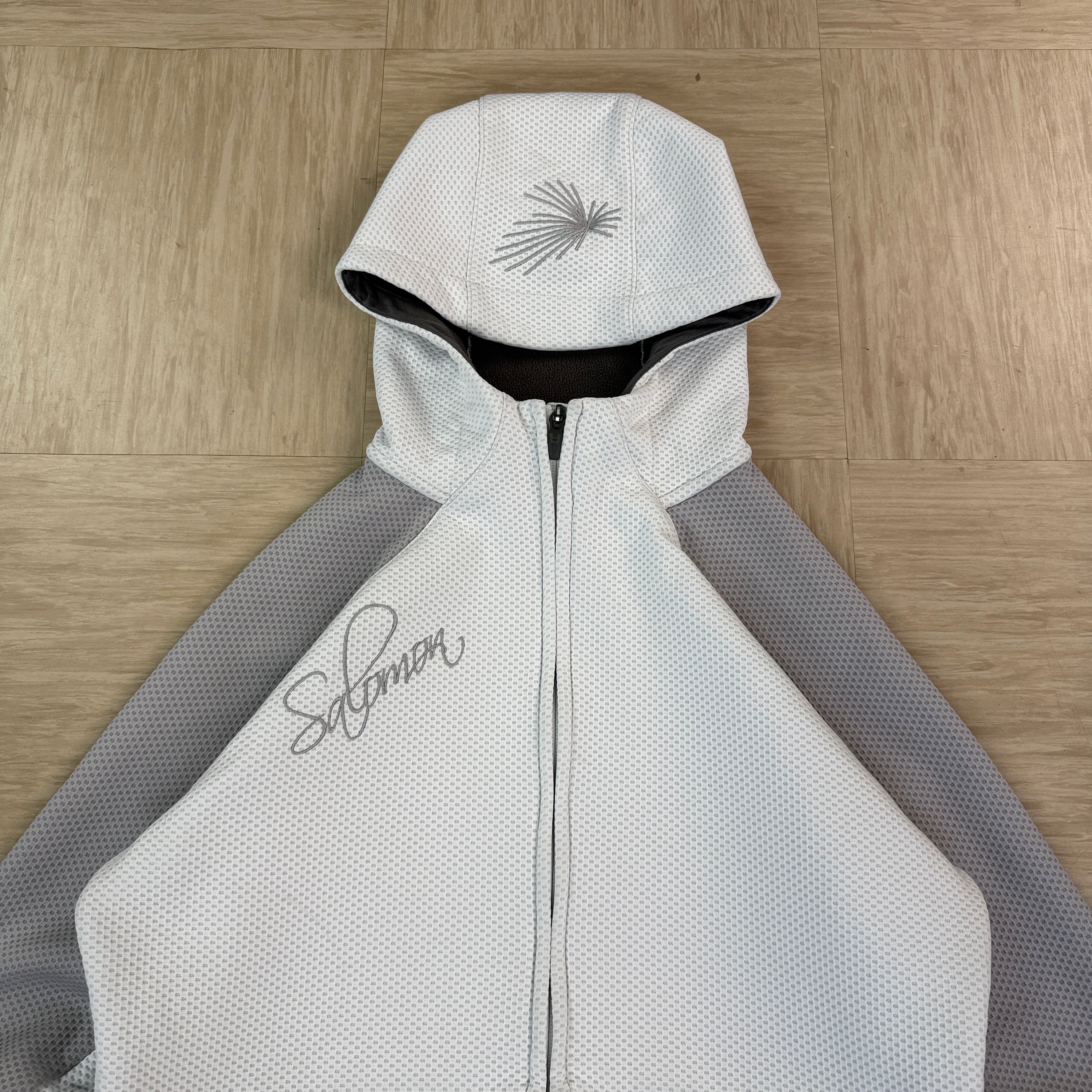 Salomon 2006 technical motomesh embroidered zip up hoodie (S)