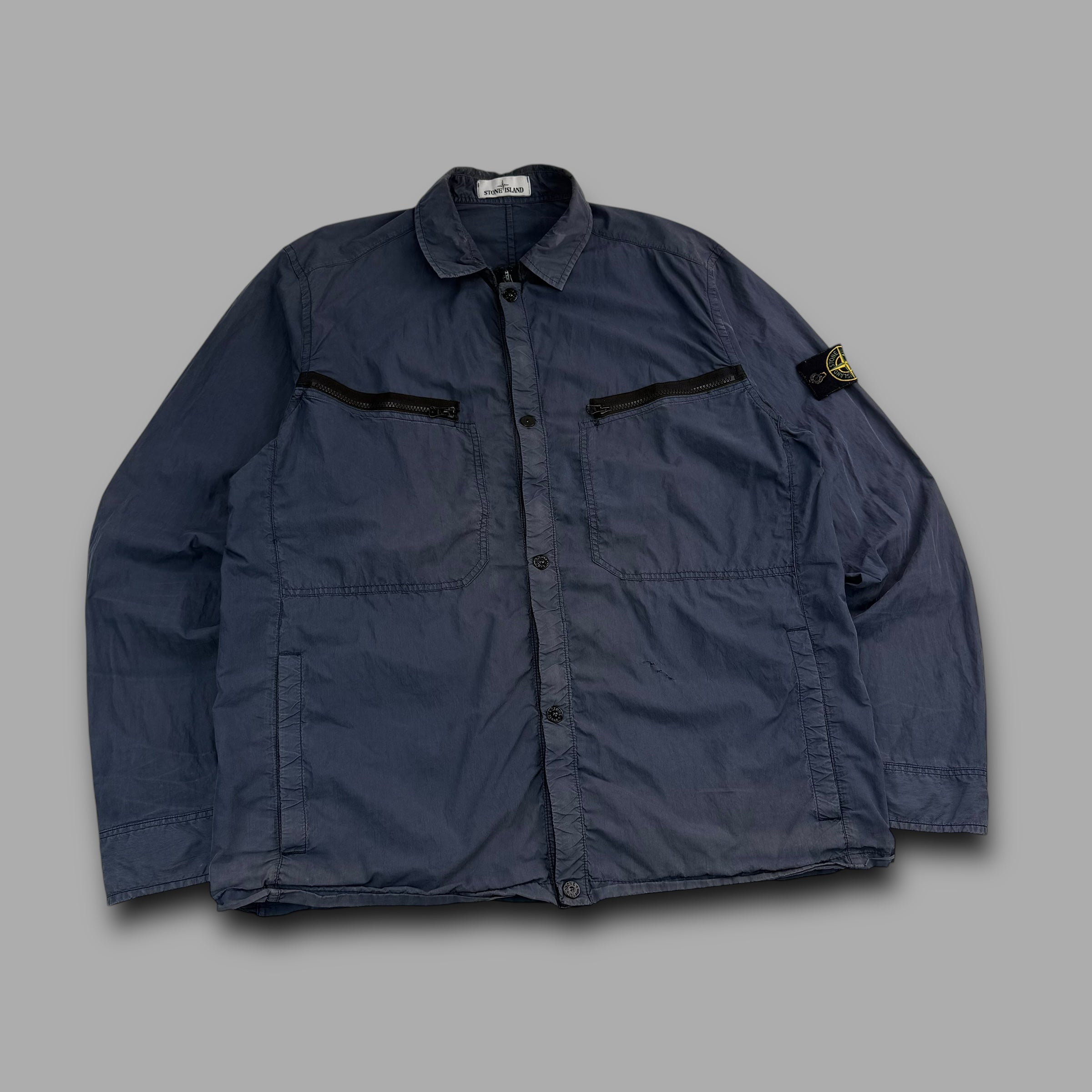 Stone island zip up overshirt (XXL)