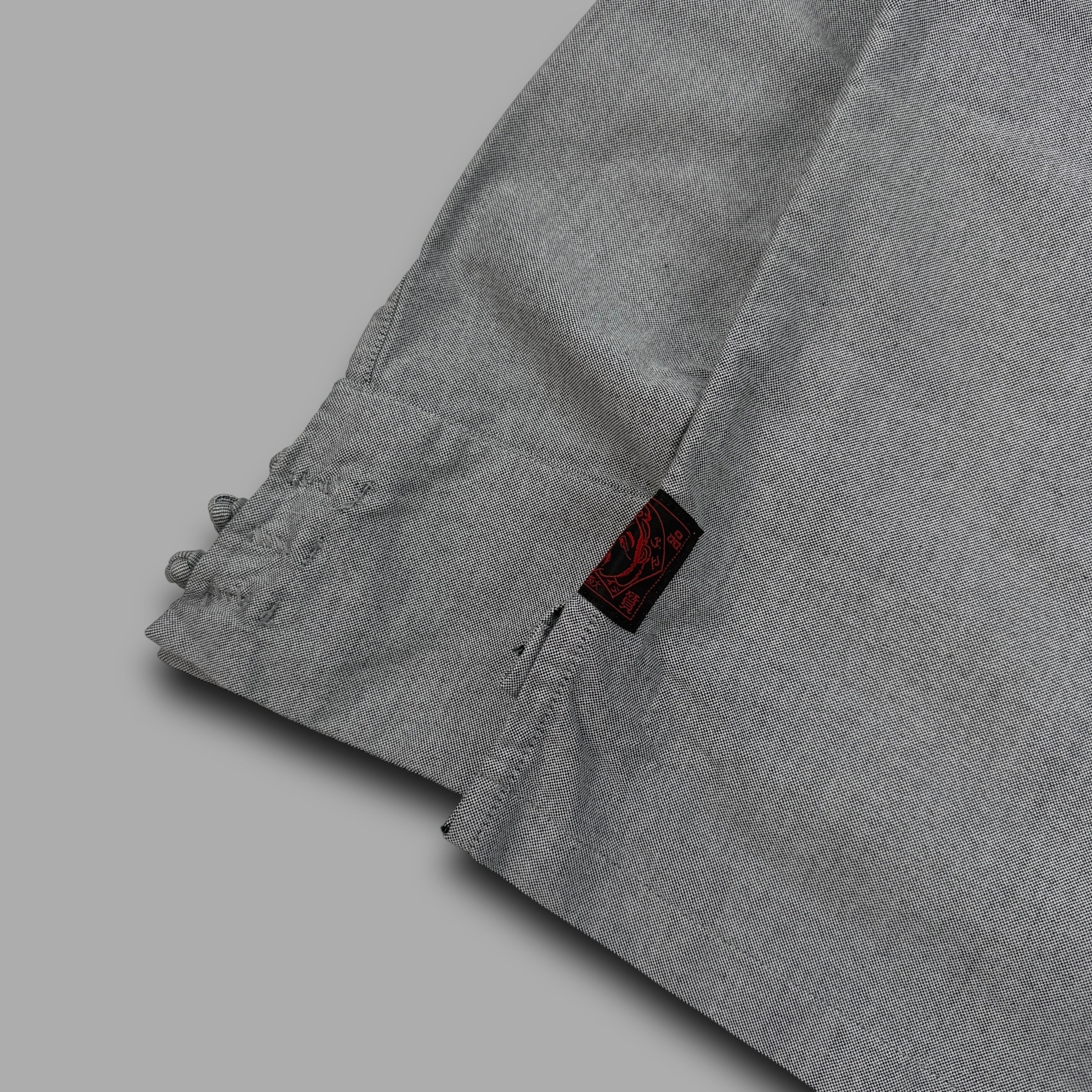 Evisu 2000's technical asymmetrical closure fitted shirt (S)