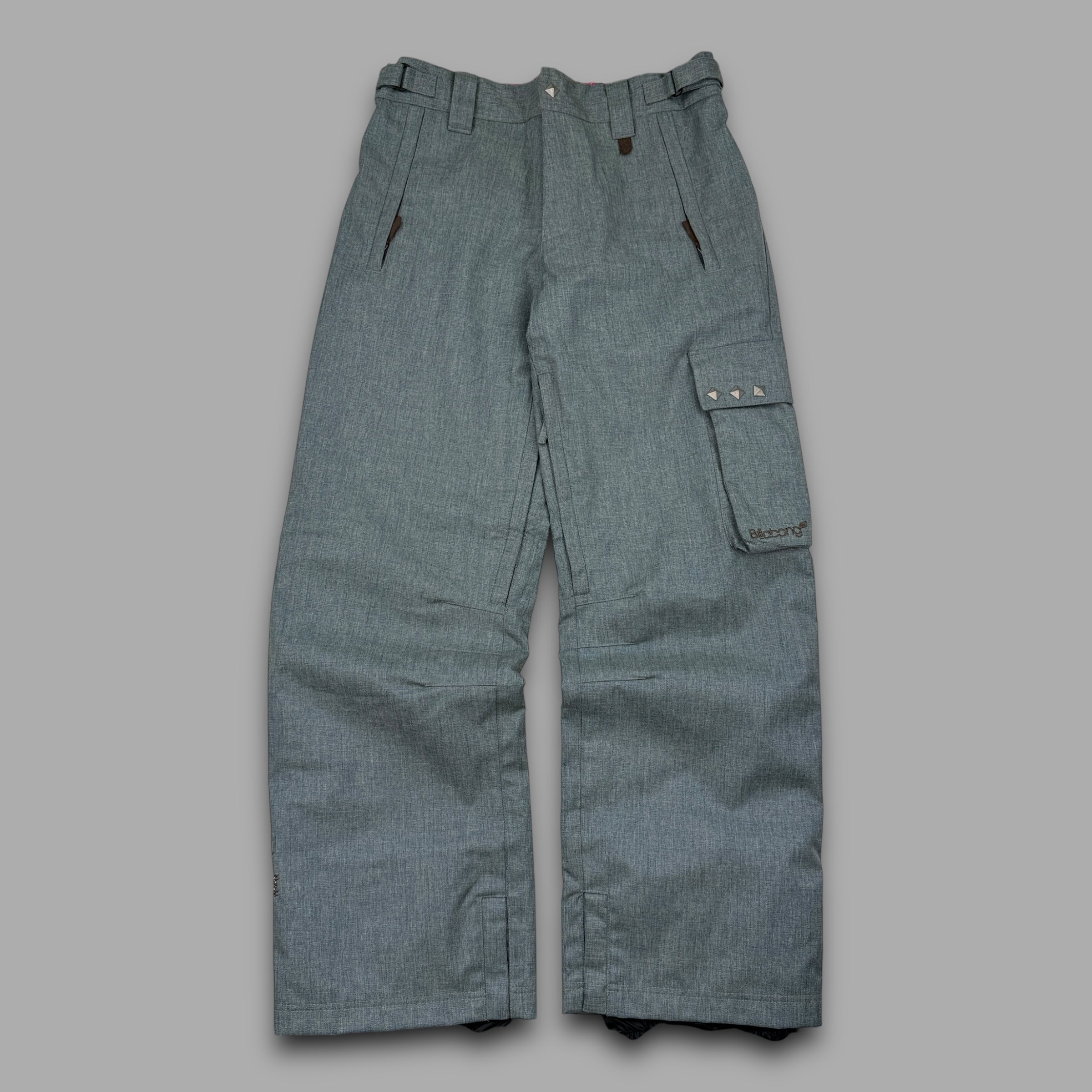 Billabong 2000's technical vented denim style baggy ski sallopettes (M)