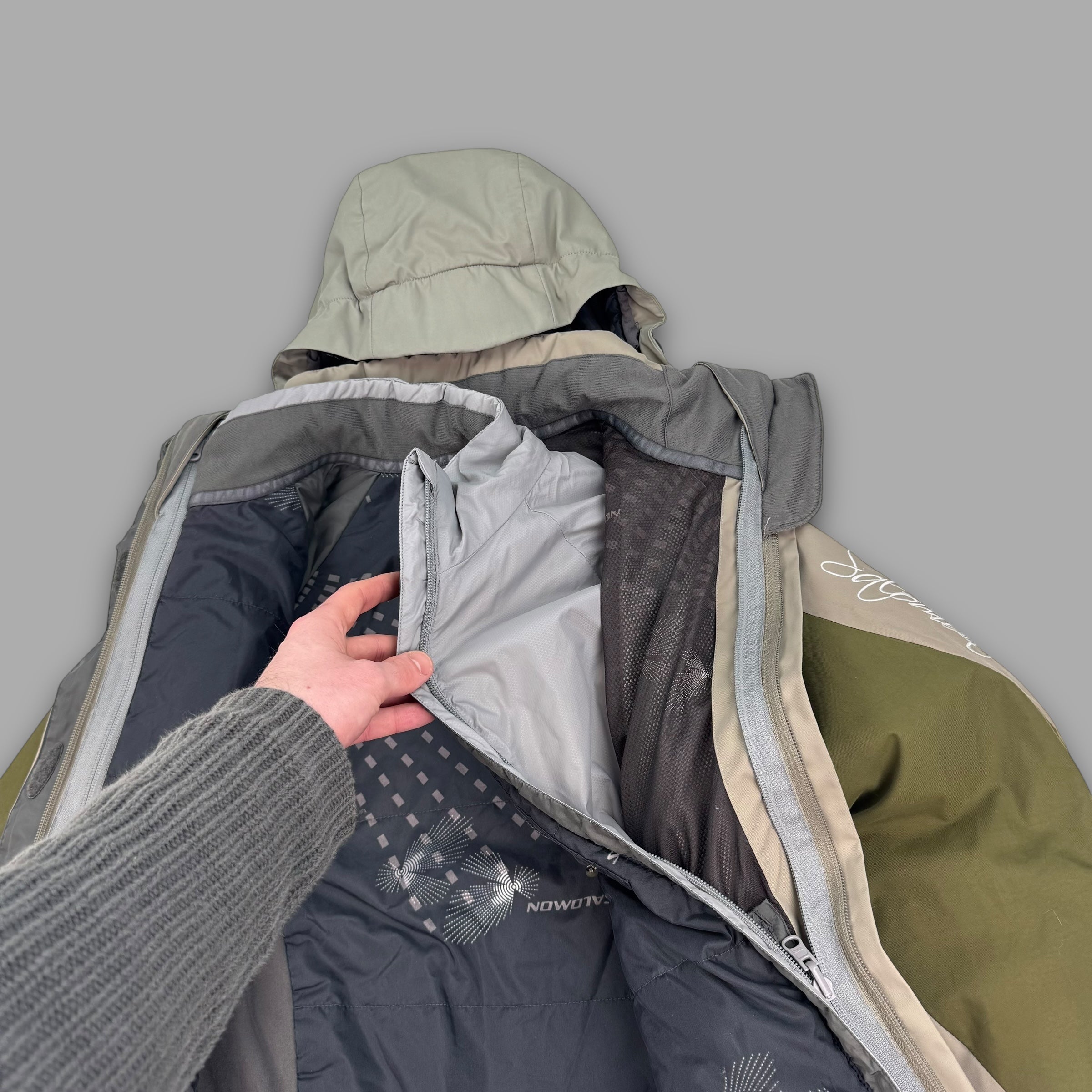 Salomon 2006 technical panelled clima pro softshell ski jacket (M) wms