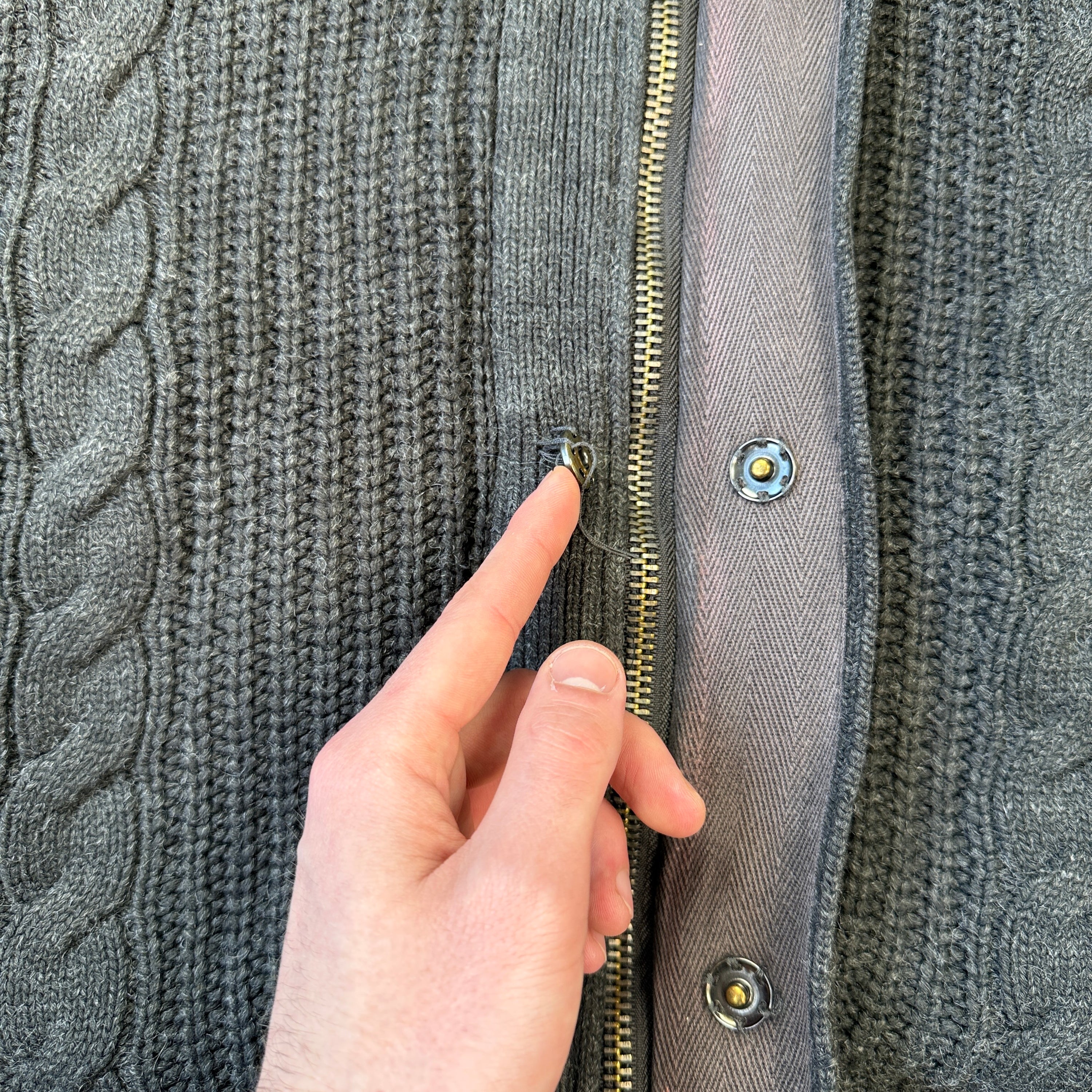 Firetrap 2000's heavy sherpa lined hooded knit jacket (XL)
