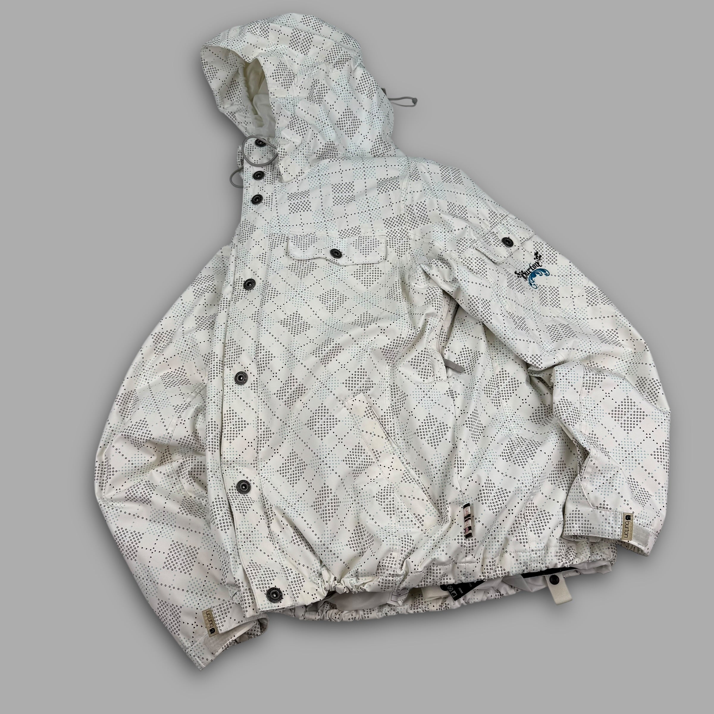 Burton 2000's technical vented monogram plaid ski jacket (L) wms