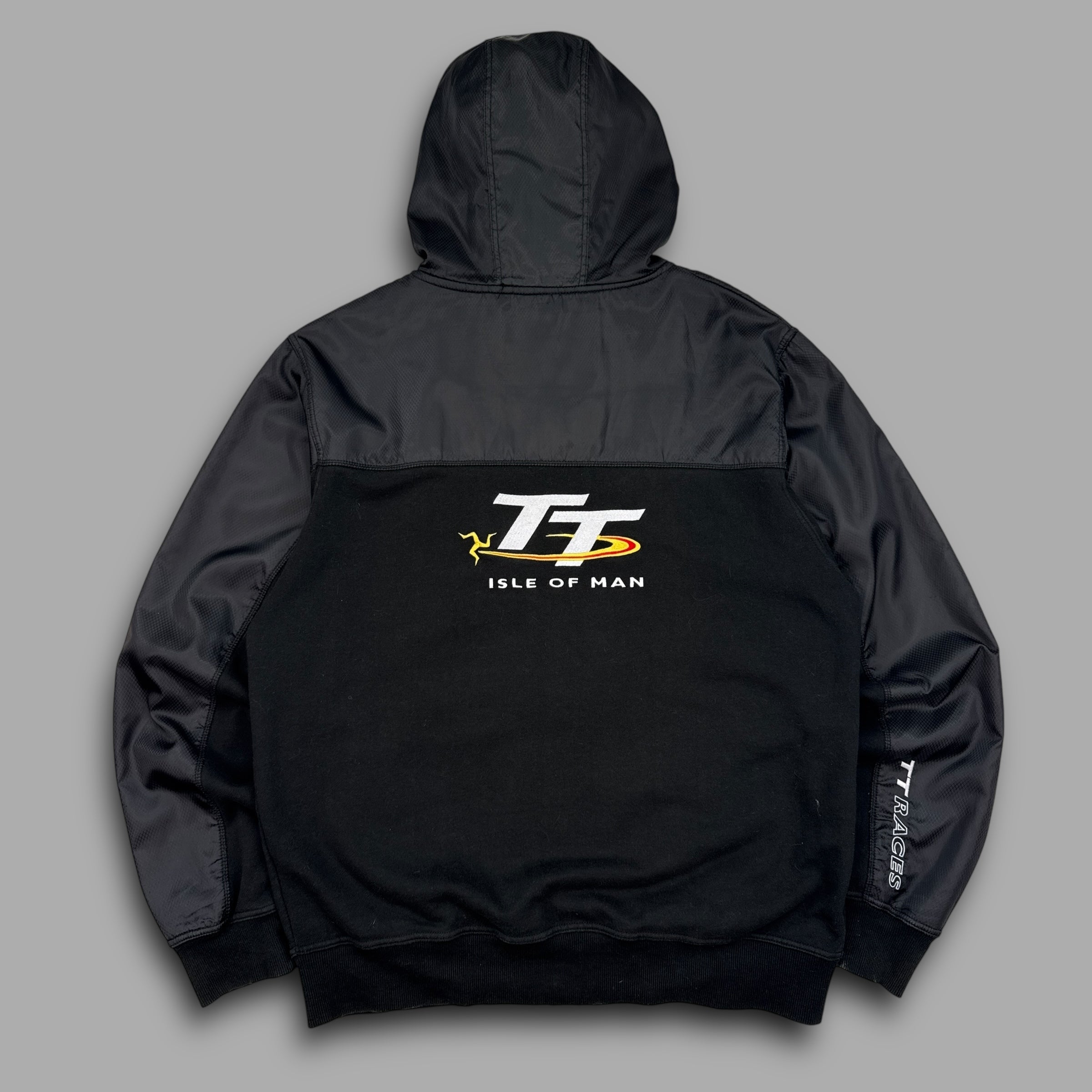 Isle of man TT 2000's full-zip hybrid hoodie (XL)
