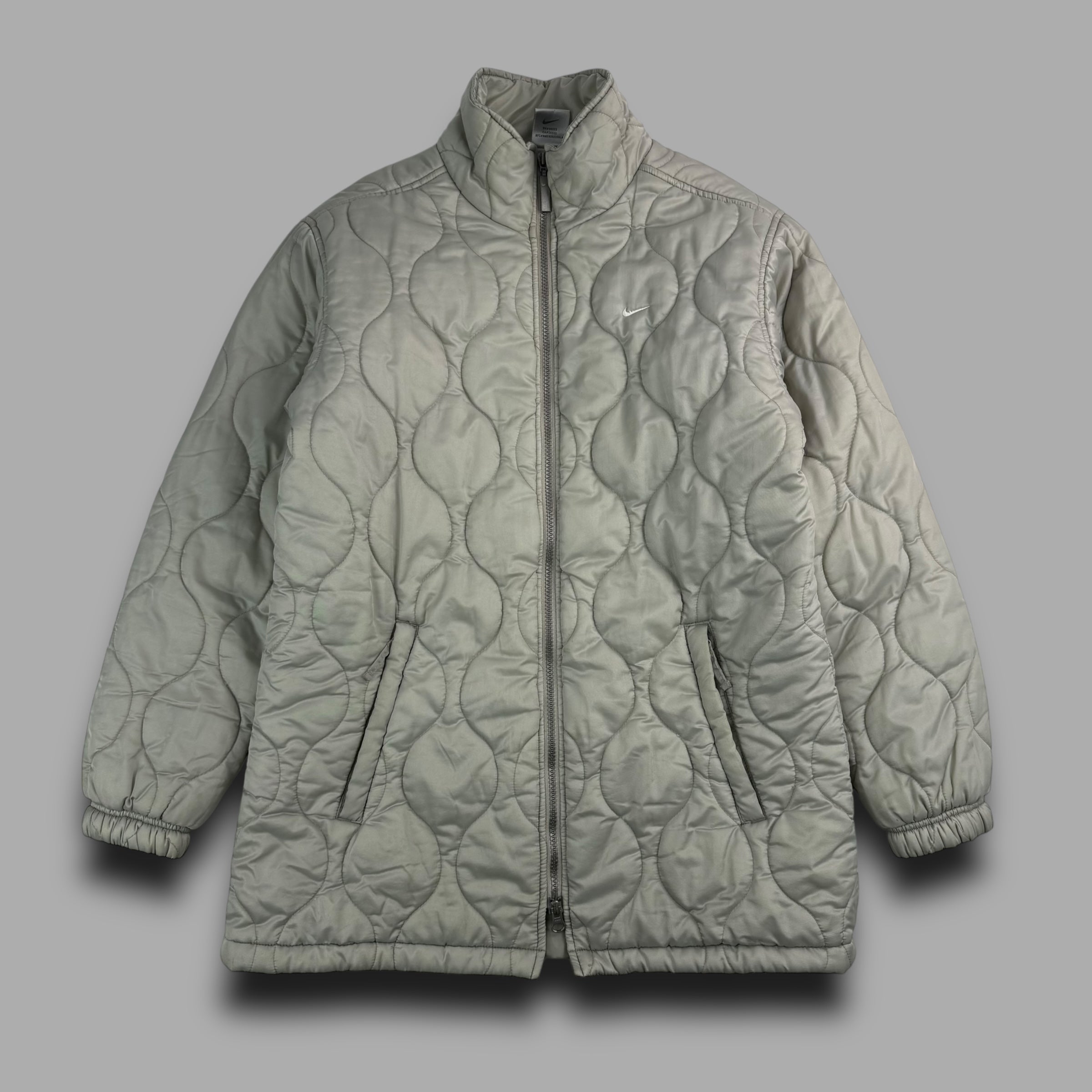 Nike 2000's mini swoosh patterned puffer jacket (S)