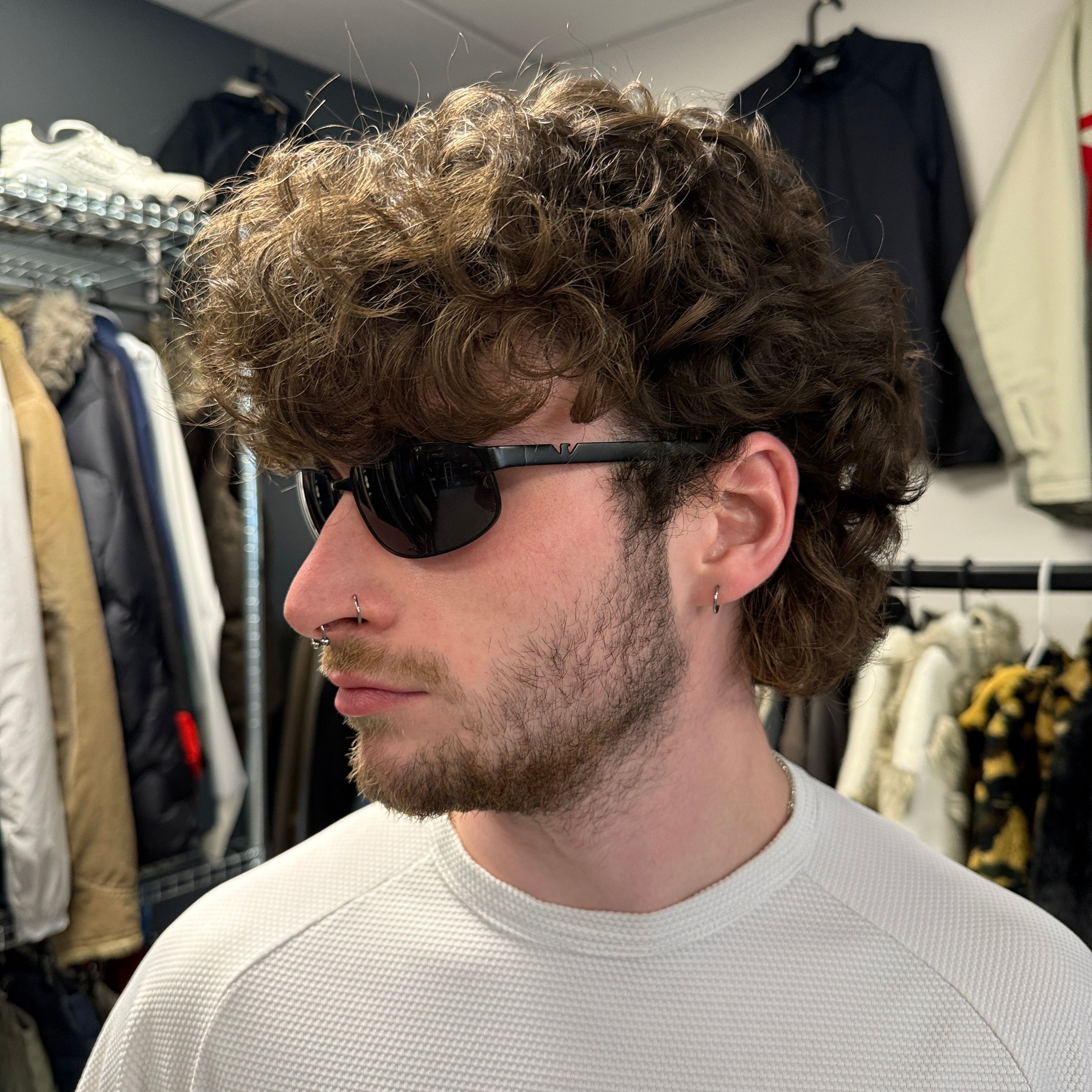 Emporio Armani 2000's square frame metal sunglasses (OS)
