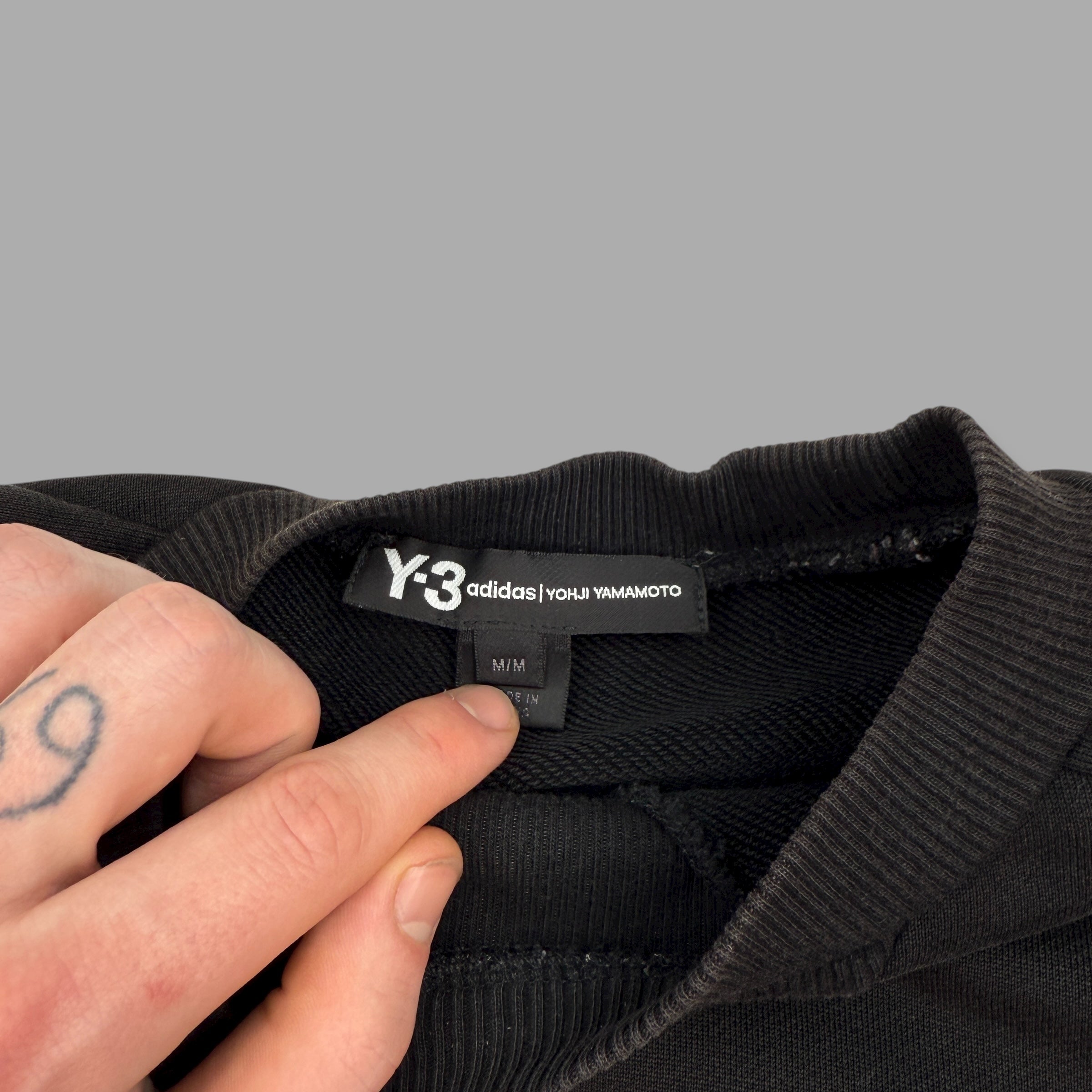 Yohji Yamamoto 2016 panelled pullover graphic Y3 sweatshirt (M)