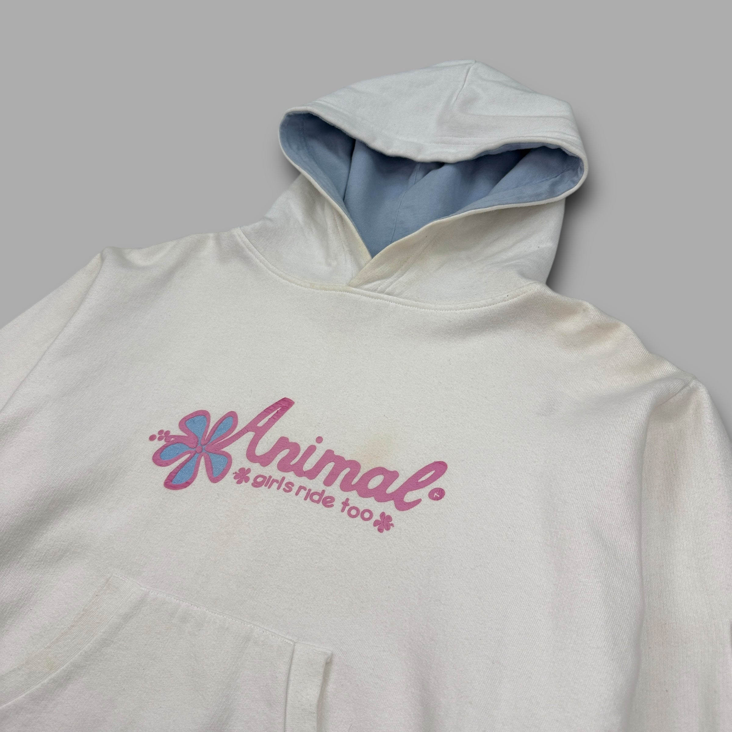Animal 2000's cropped graphic spellout hoodie (S-L) wms