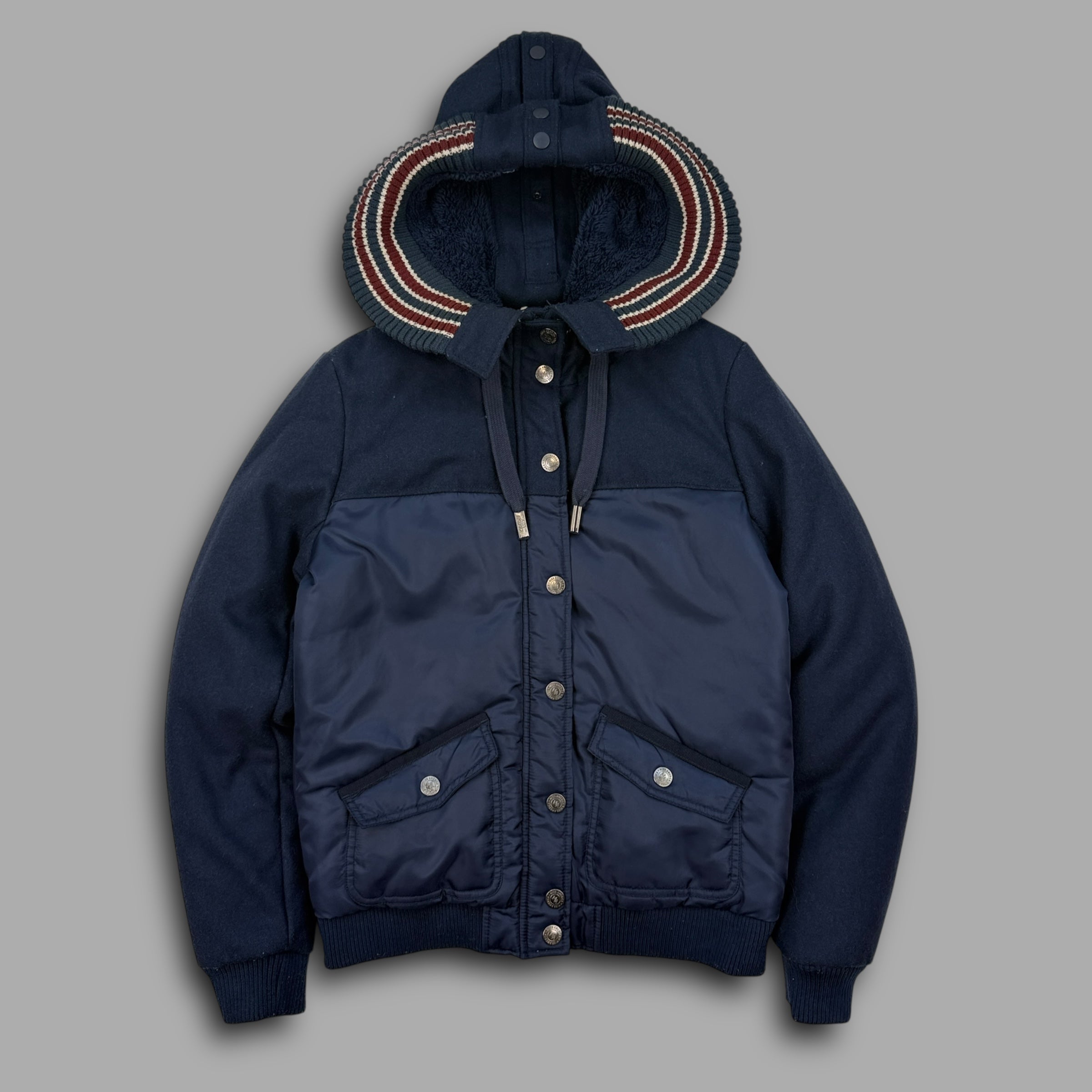 Miss America 2000's split hood bomber jacket (M) wms