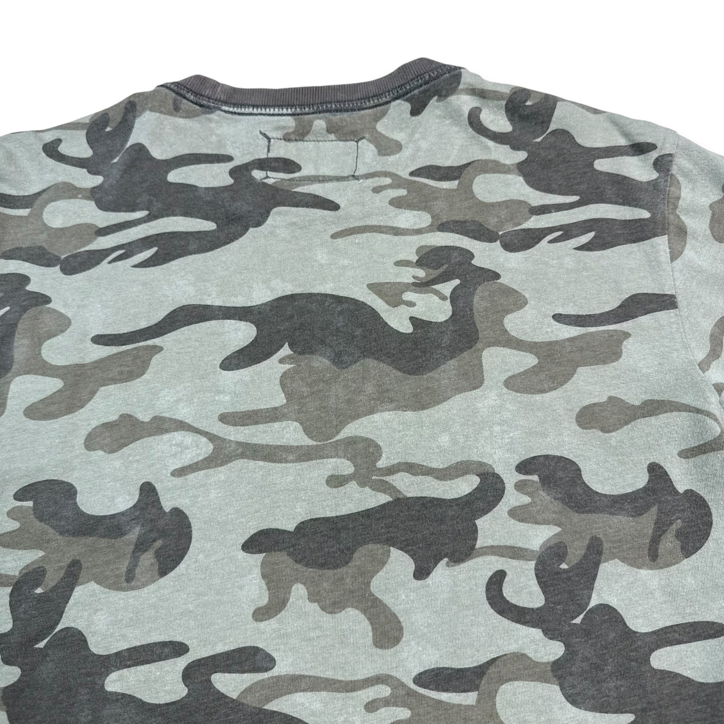 Schott NYC 2000's graphic embroidered camo tee (M)