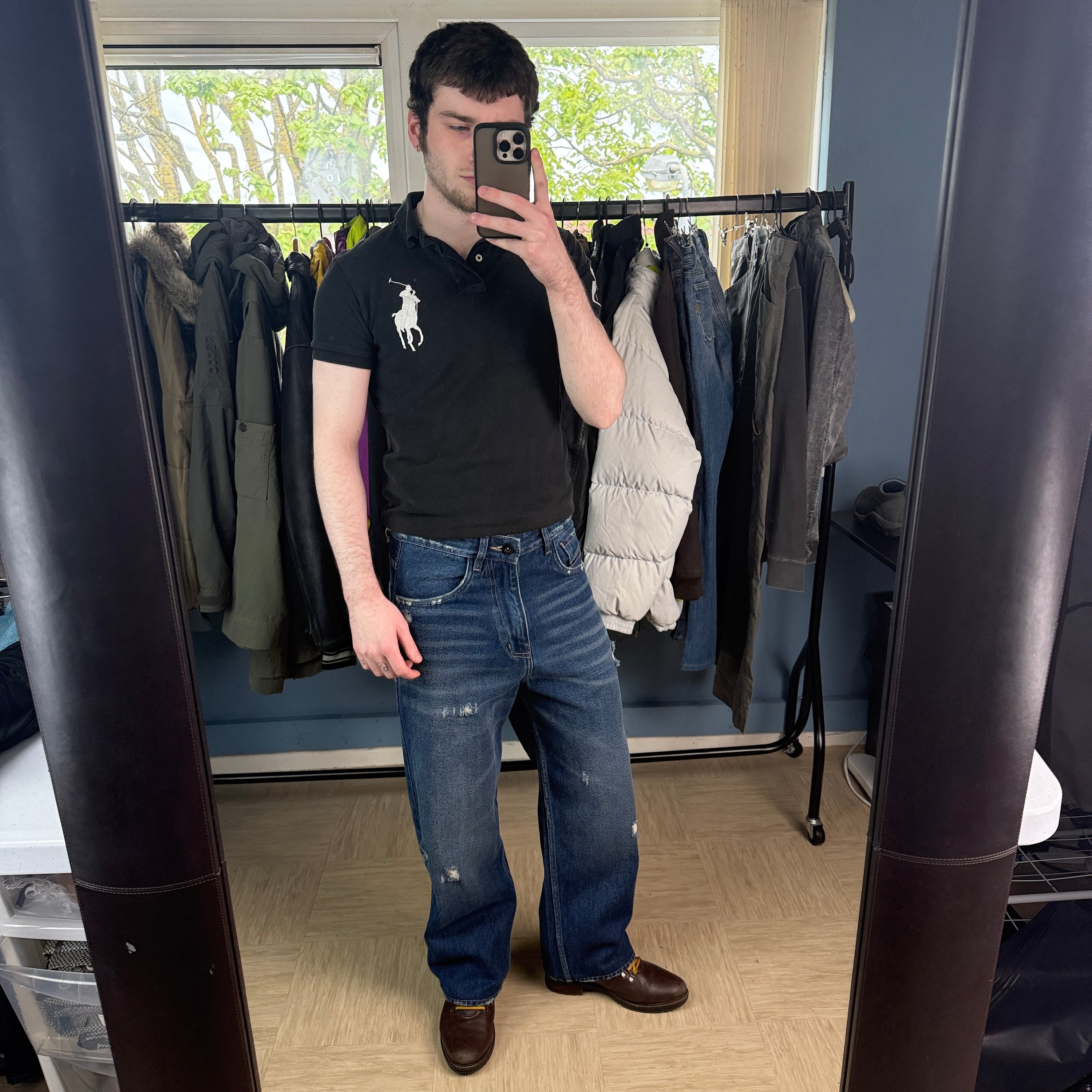 Diesel 2000's baggy distressed wide leg jeans (S)