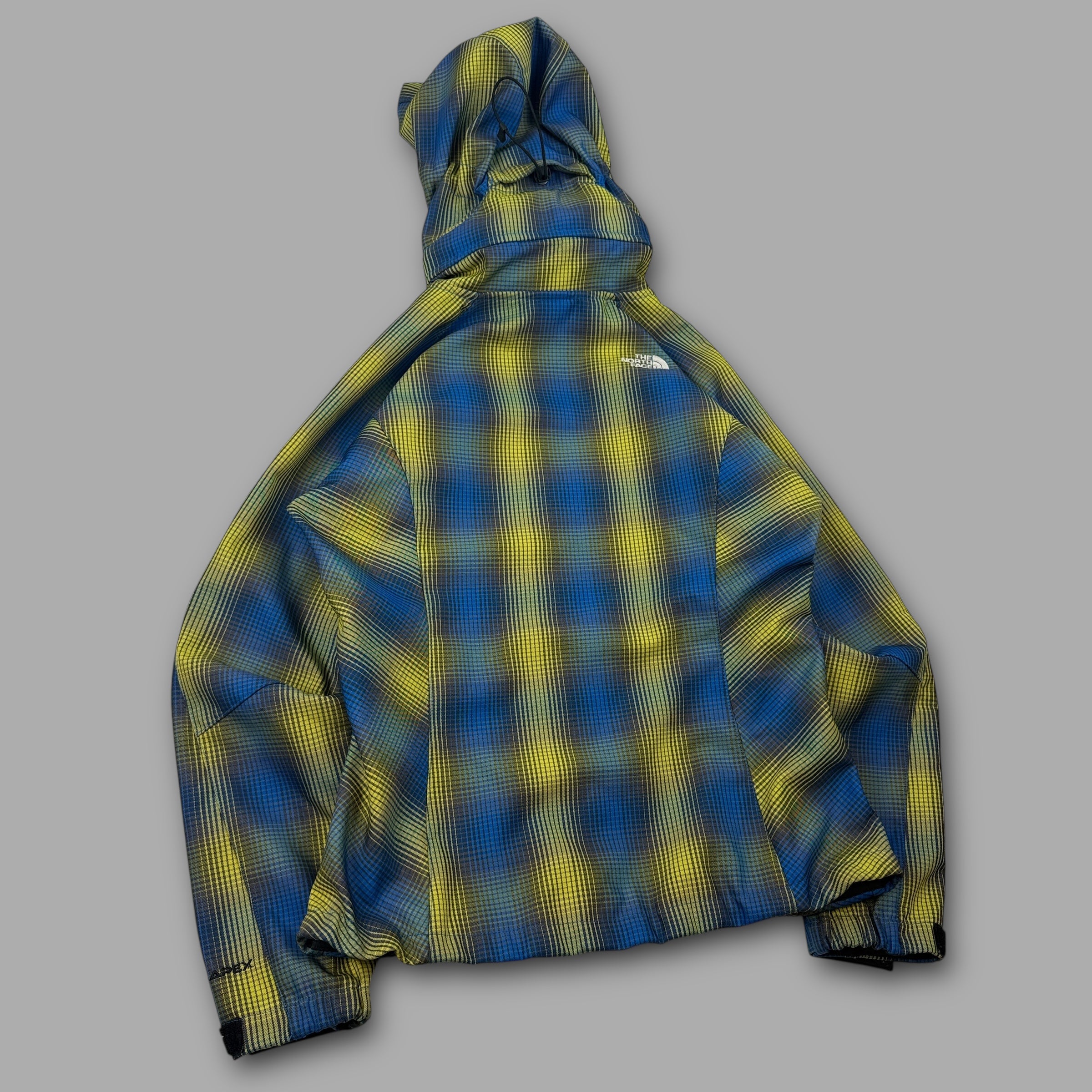 The north face 2005 technical plaid fleece lined softshell jacket (M) wms