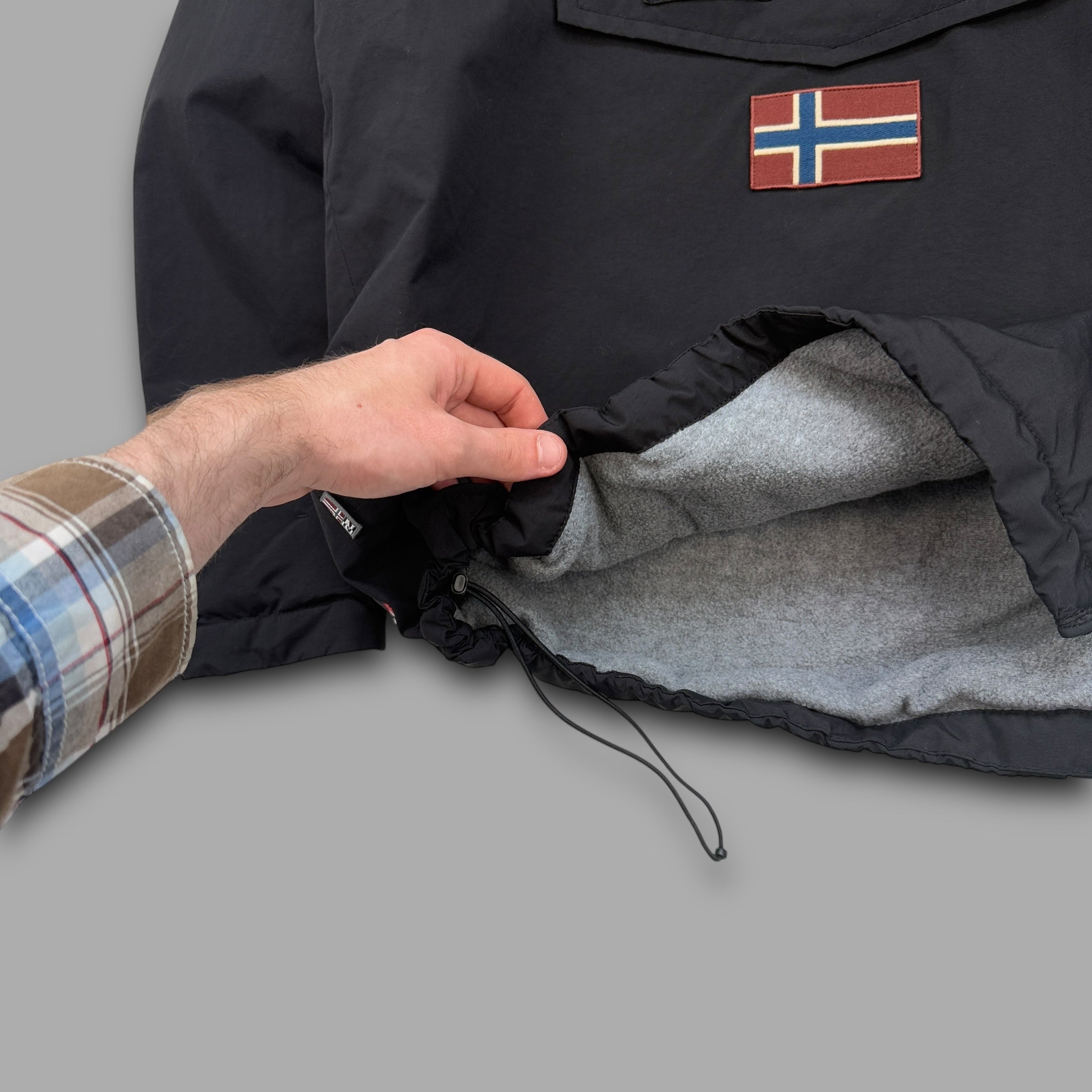Napapijri 1/4 zip technical pullover softshell nylon windbreaker (S-M)