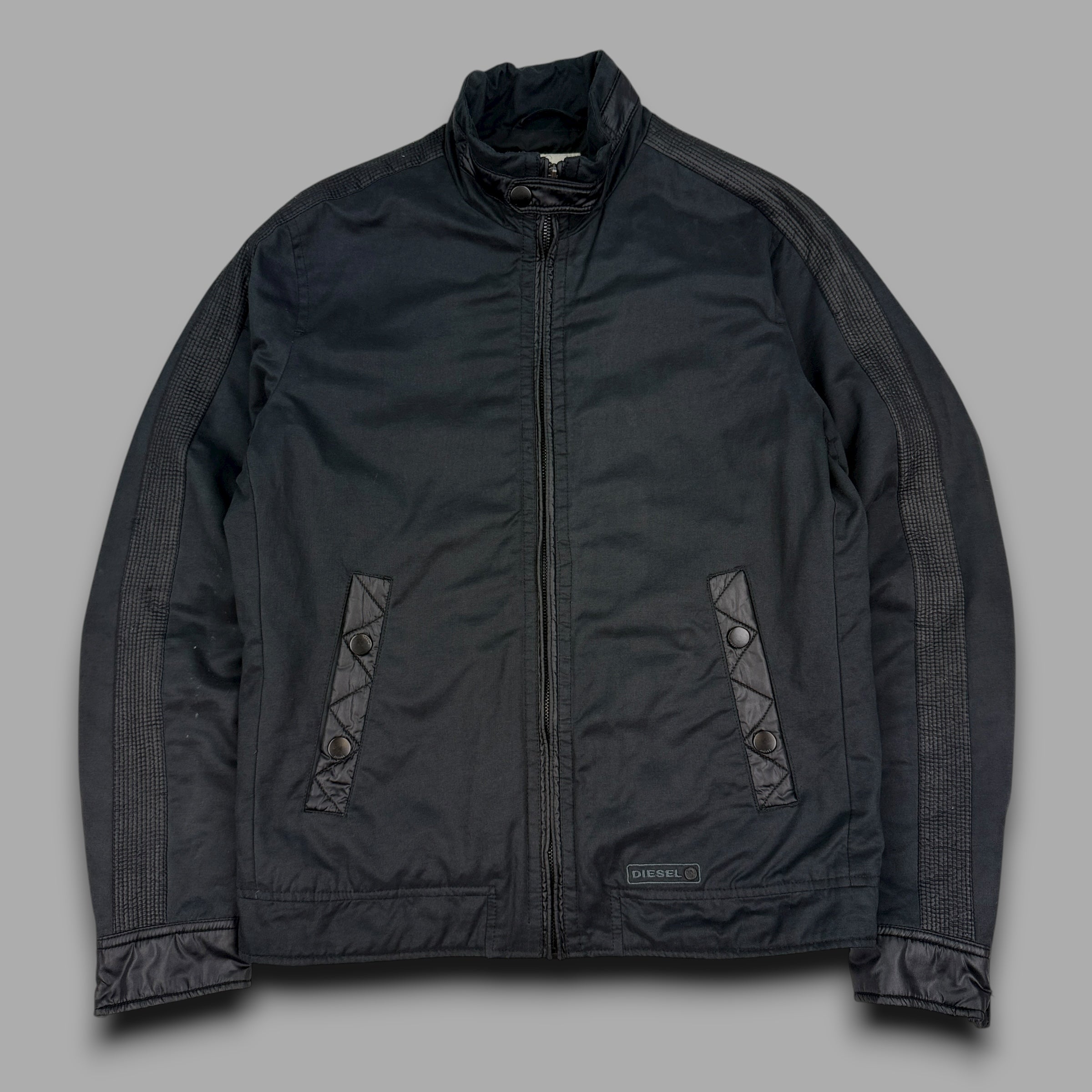 Diesel 2000's technical panelled zip up coach jacket (M)