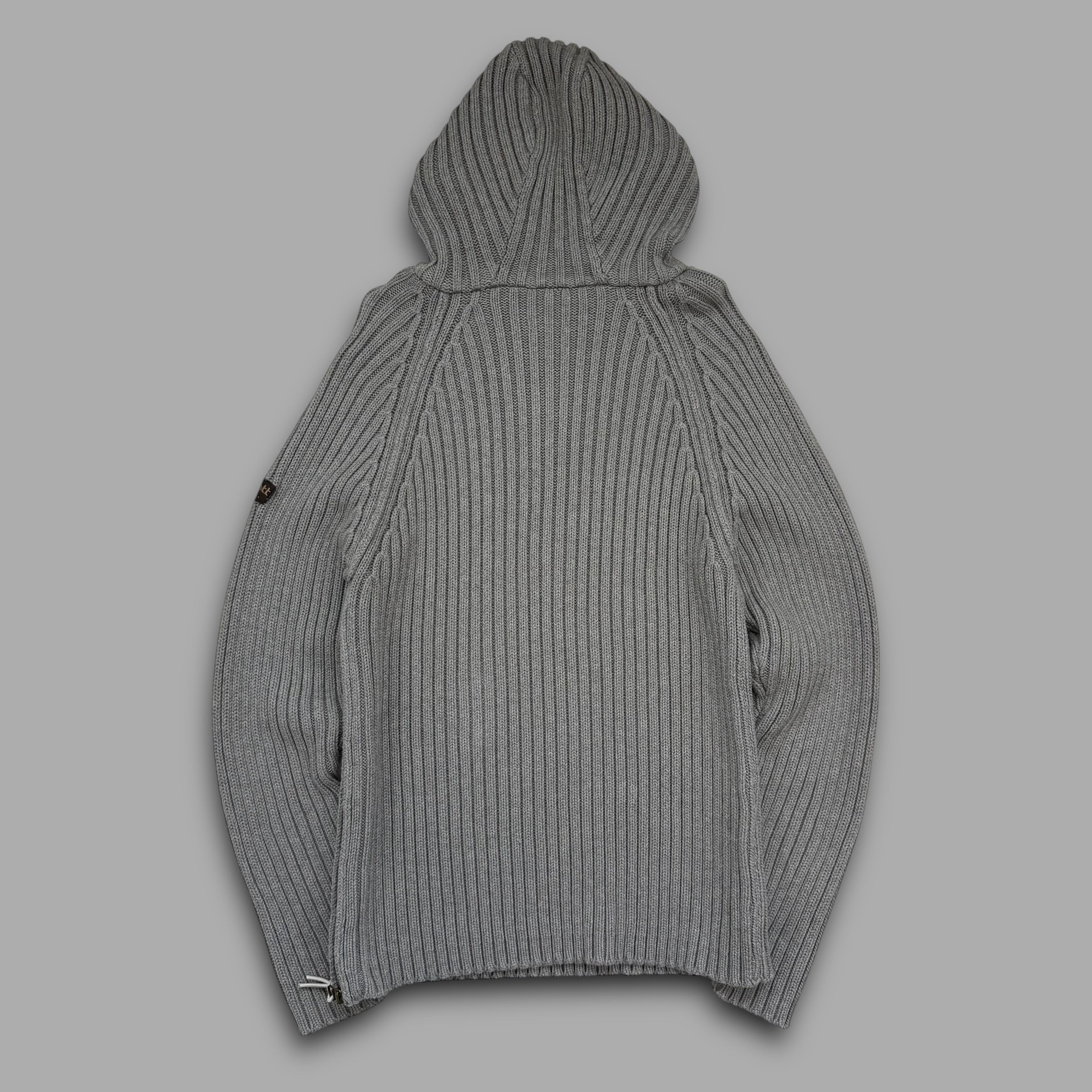 Schott NYC 2000's balaclava knit asymmetrical zip pullover jacket (L)