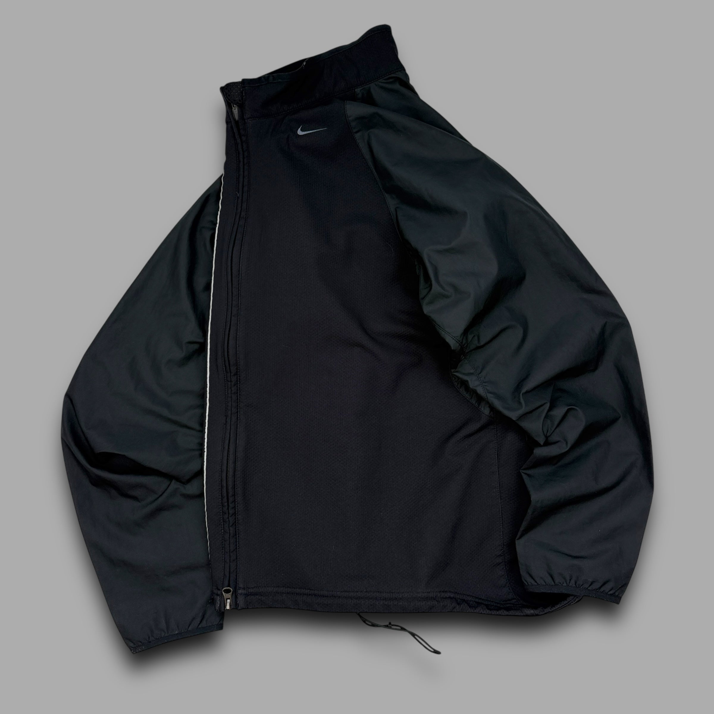 Nike 2000's technical clima-fit panelled softshell track jacket (M)