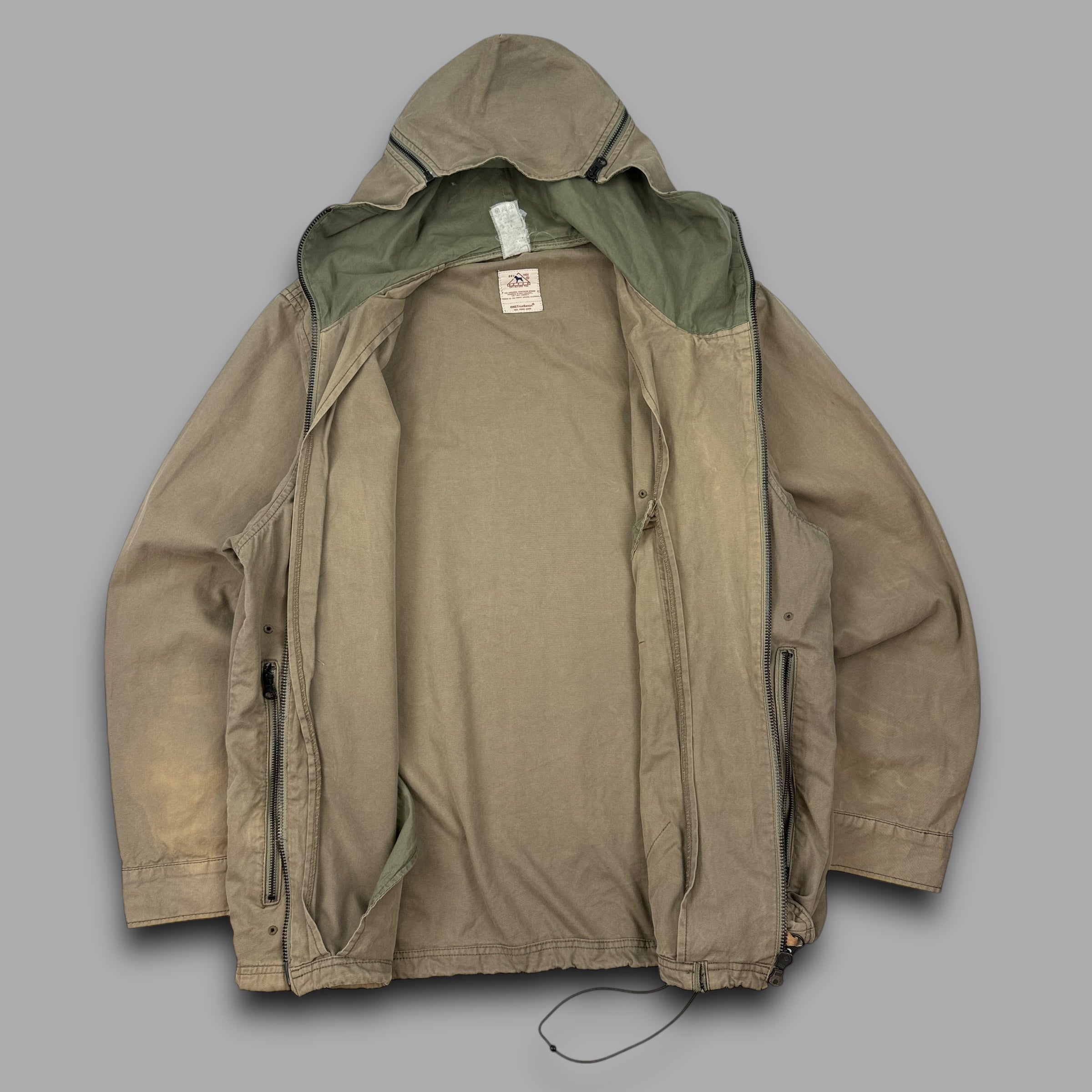 One true Saxon 2000's technical asymmetrical zip multi-pocket jacket (XL)