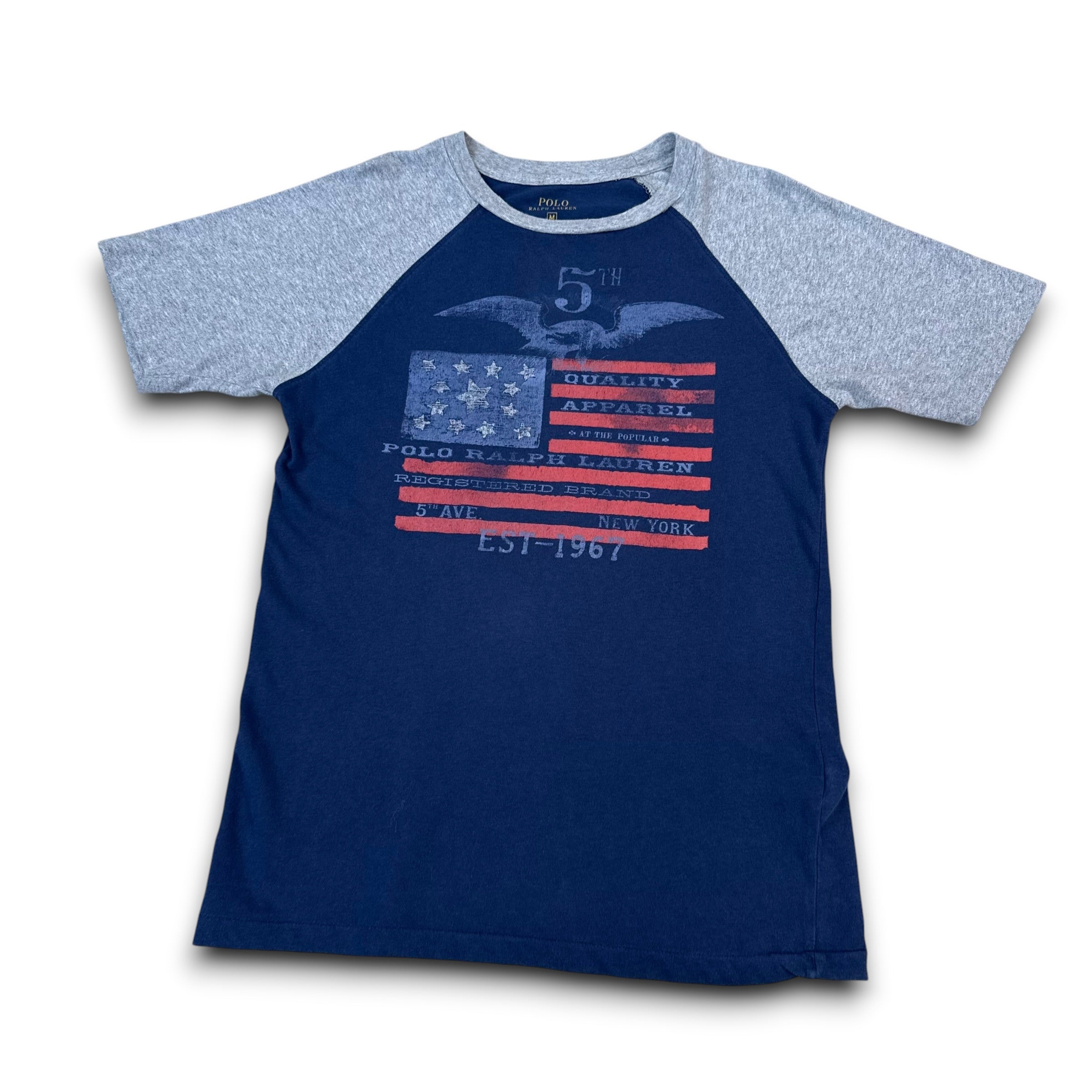 Ralph Lauren 2000's USA flag graphic slim fit tee (M)
