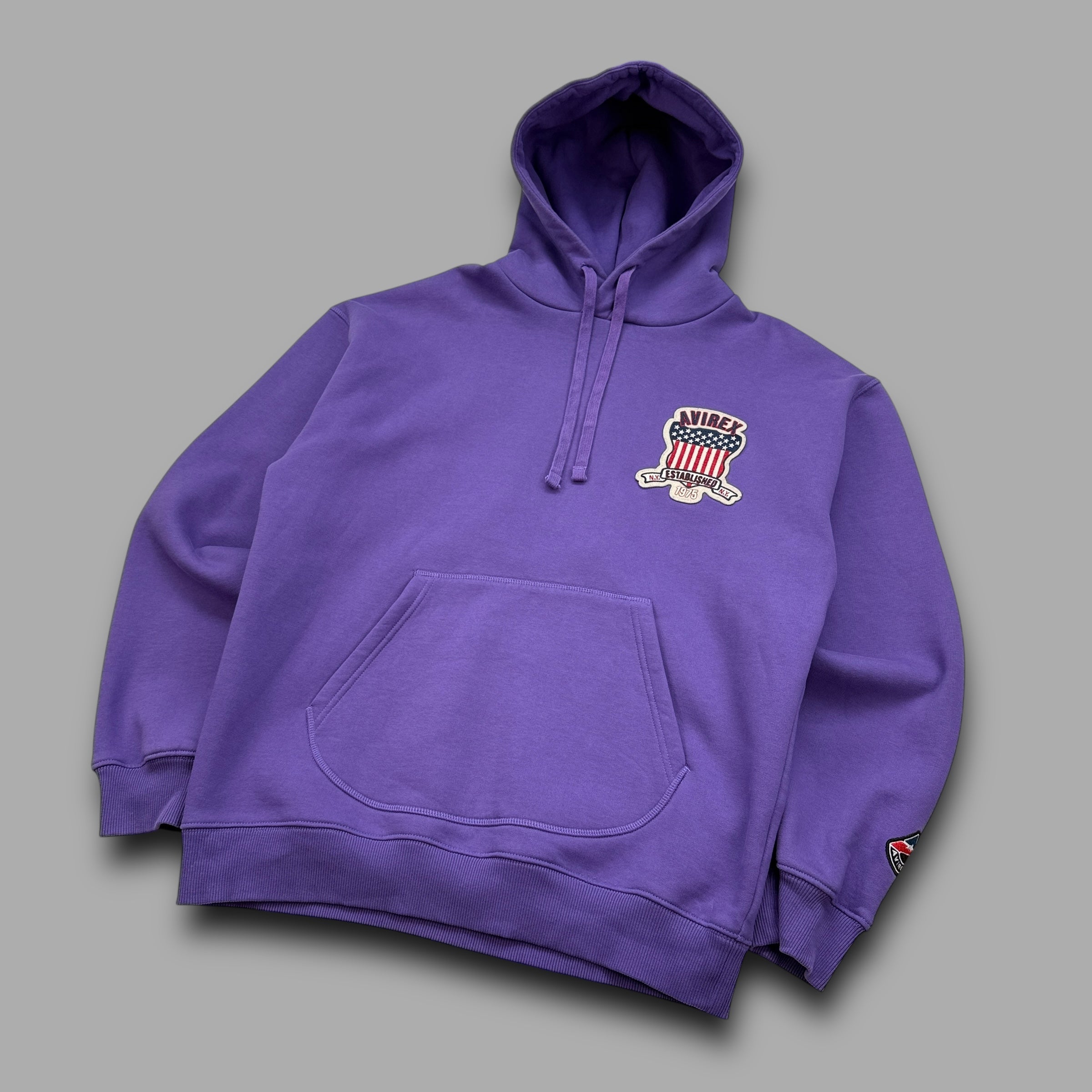 Avirex 2000's graphic embroidered sample hoodie (M)