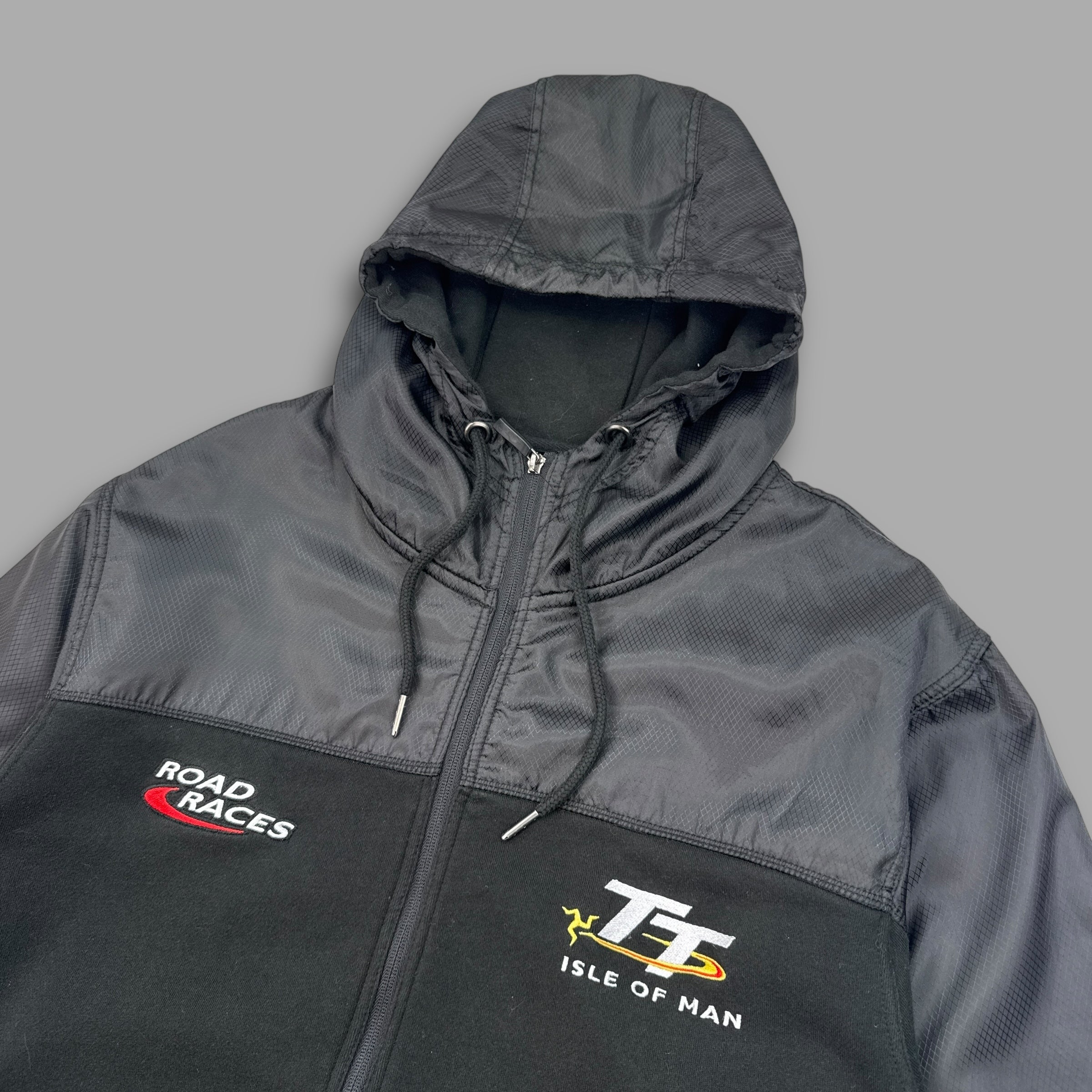 Isle of man TT 2000's full-zip hybrid hoodie (XL)