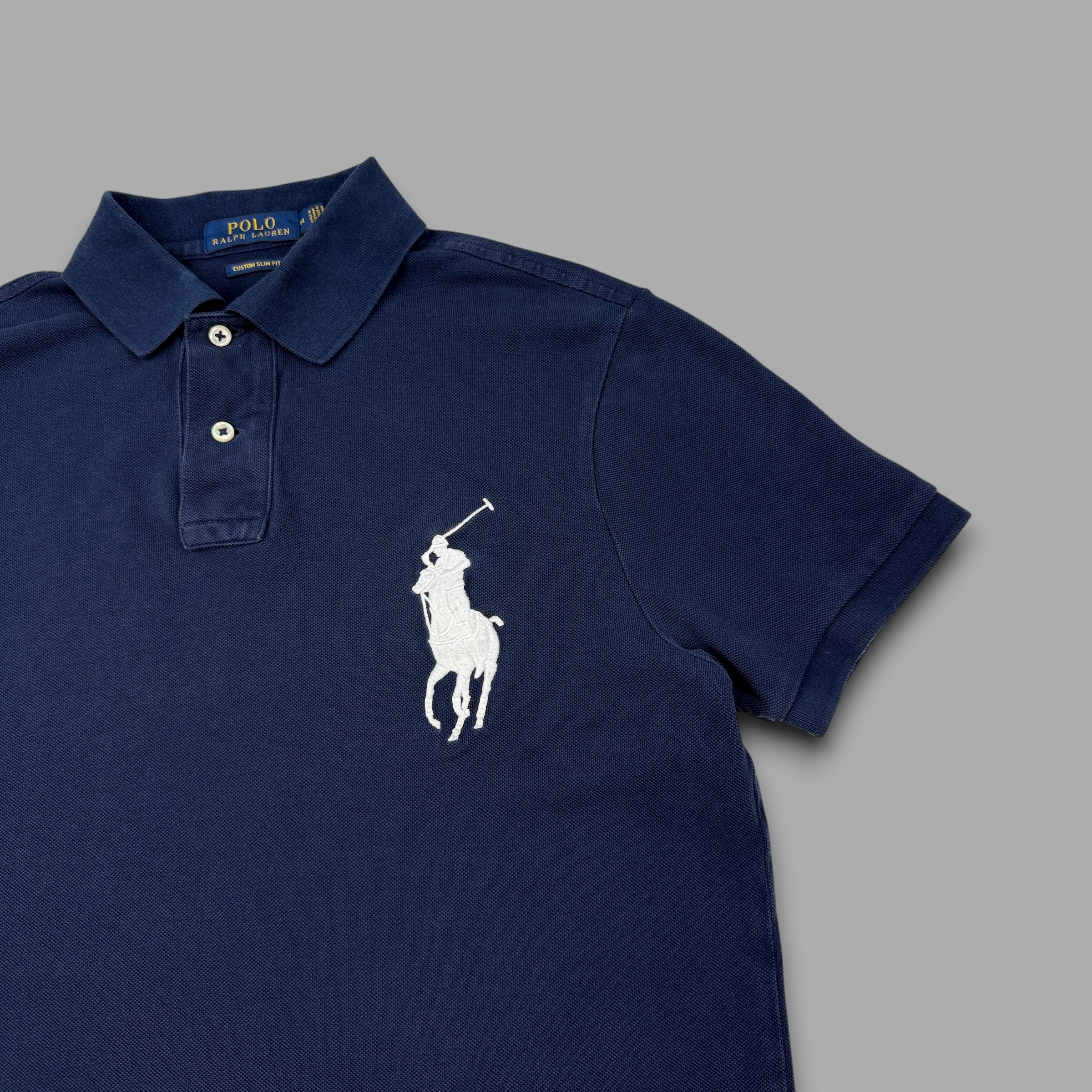 Ralph Lauren 2000's embroidered big pony polo shirt (M)