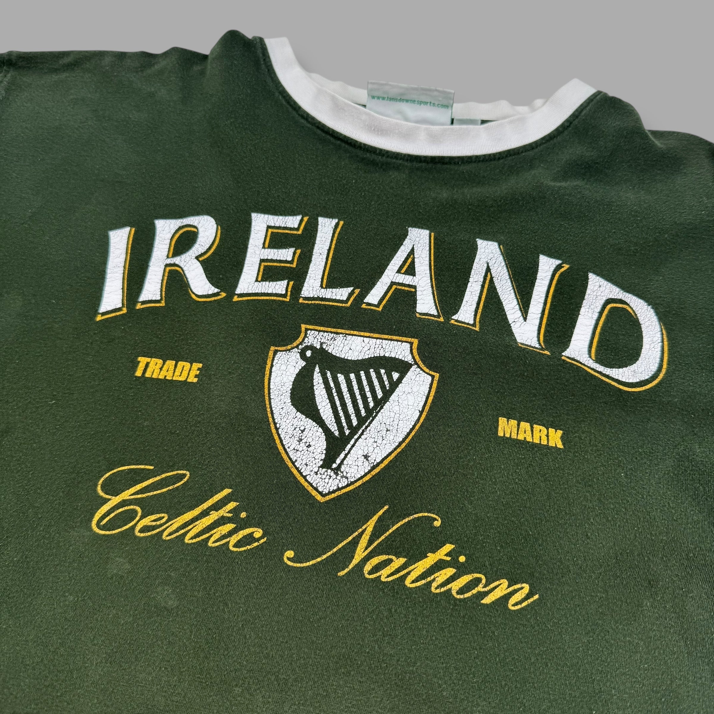 Ireland celtic nation 2000's graphic spellout tee (L)